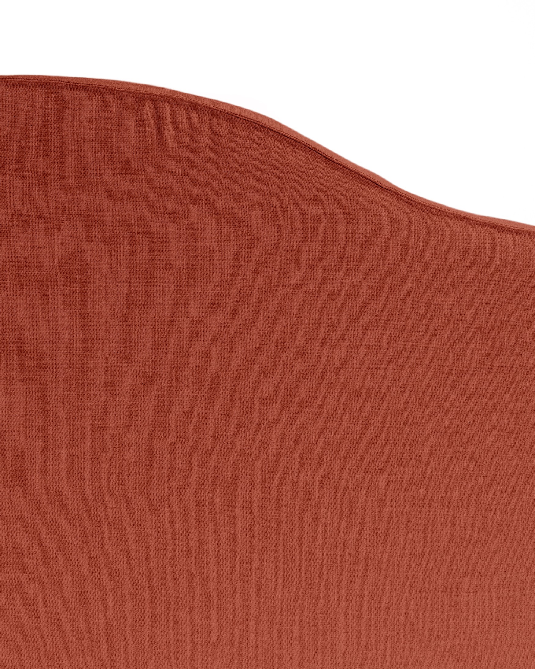 Upholstered headboard 100% linen terracotta color Lady of 190 x 120 cm
