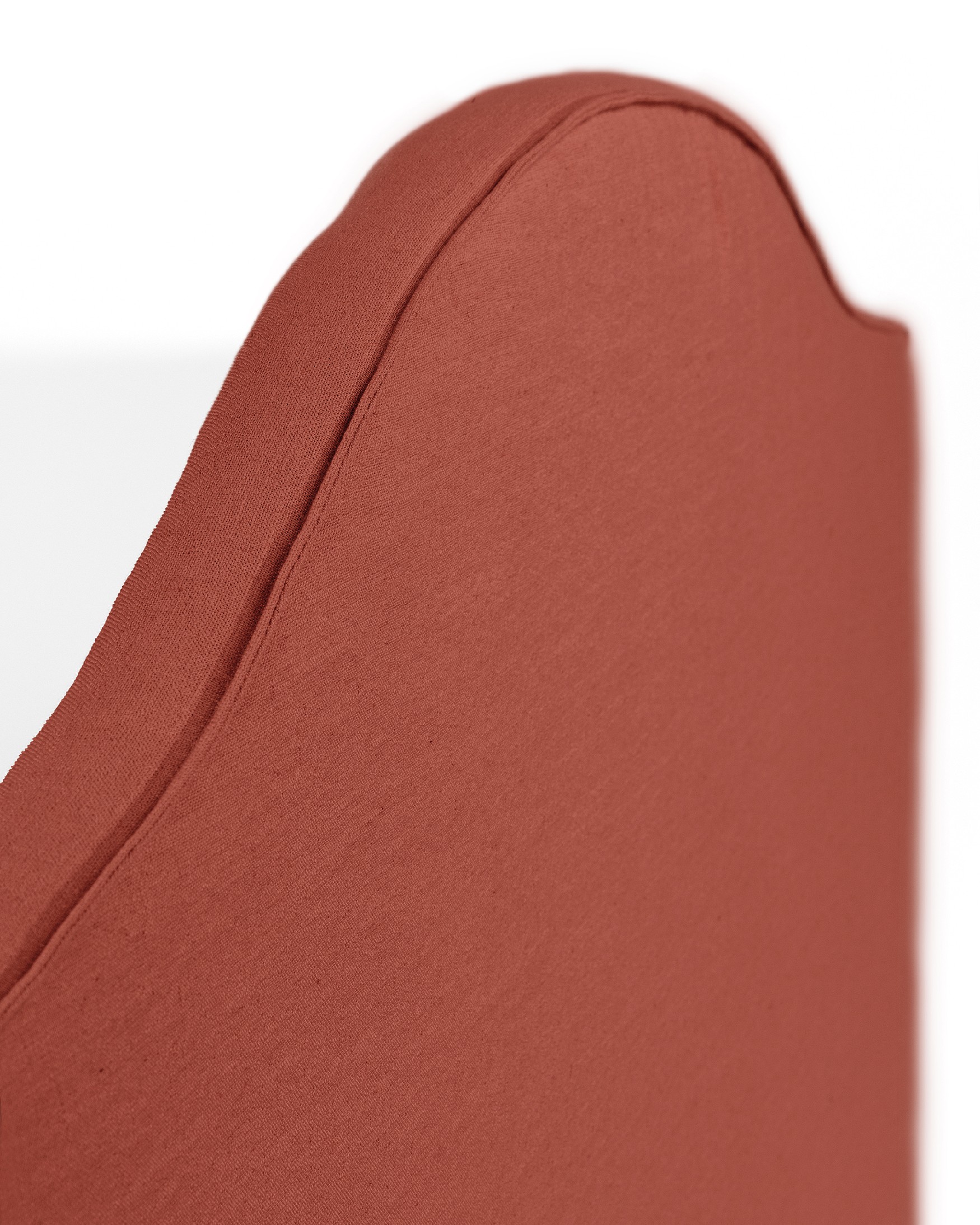 Upholstered headboard 100% linen terracotta color Lady of 190 x 120 cm