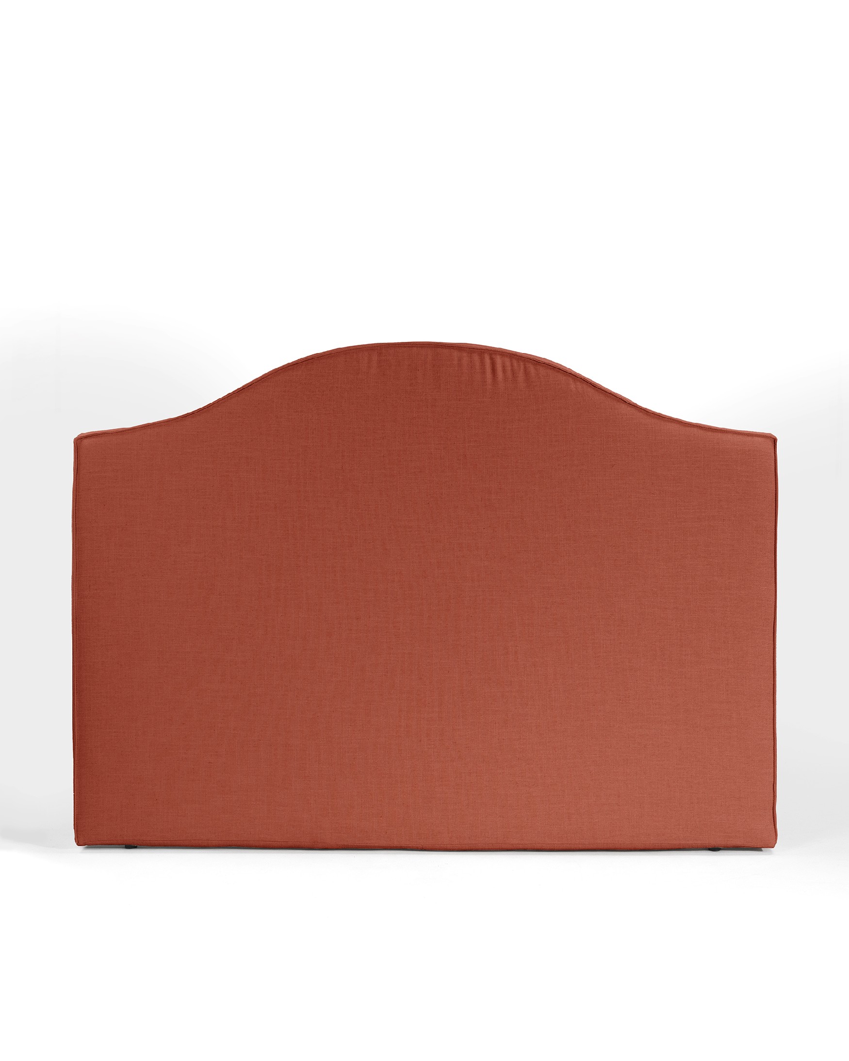 Upholstered headboard 100% linen terracotta color Lady of 190 x 120 cm
