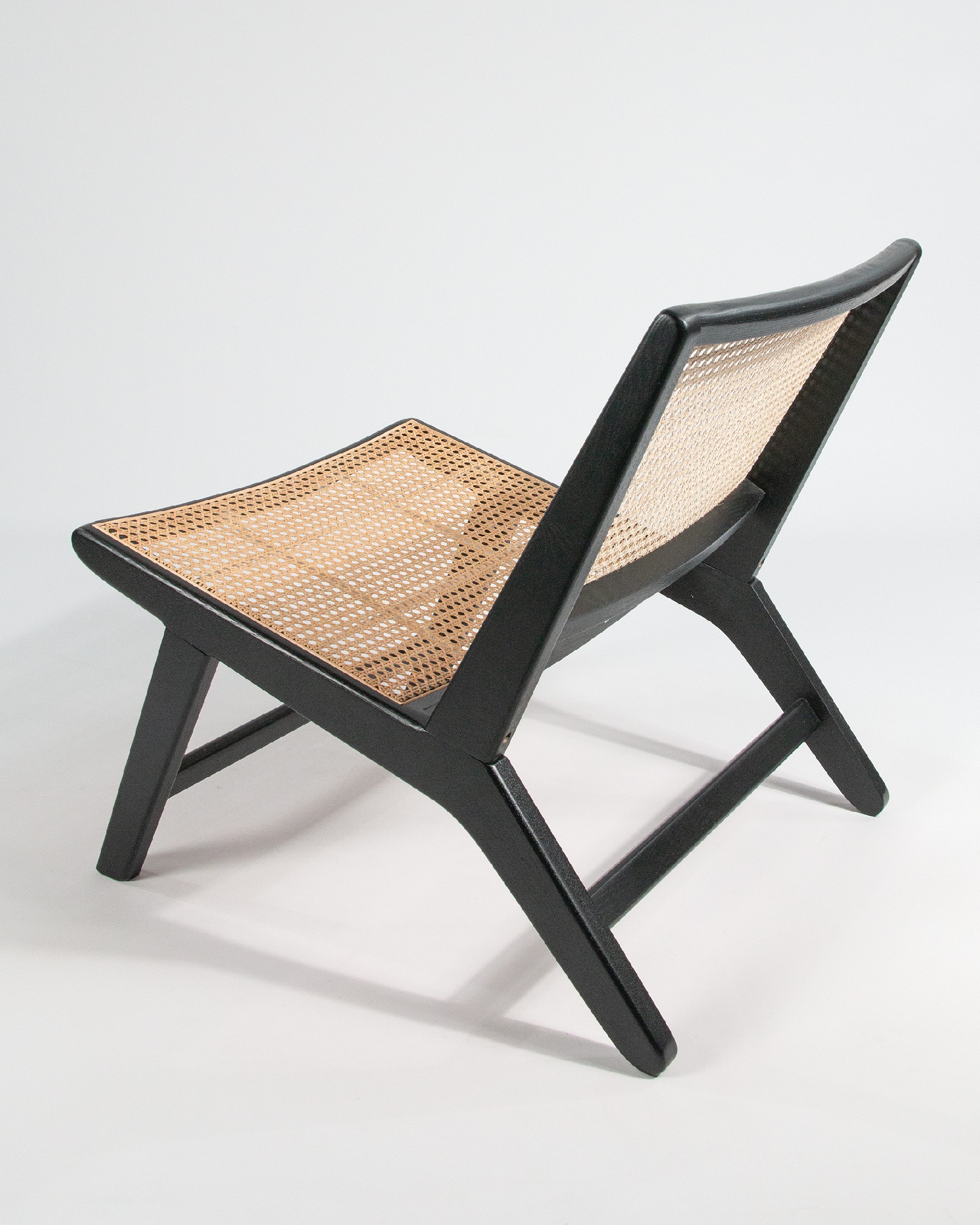 Liria armchair made of rattan with a black ash finish