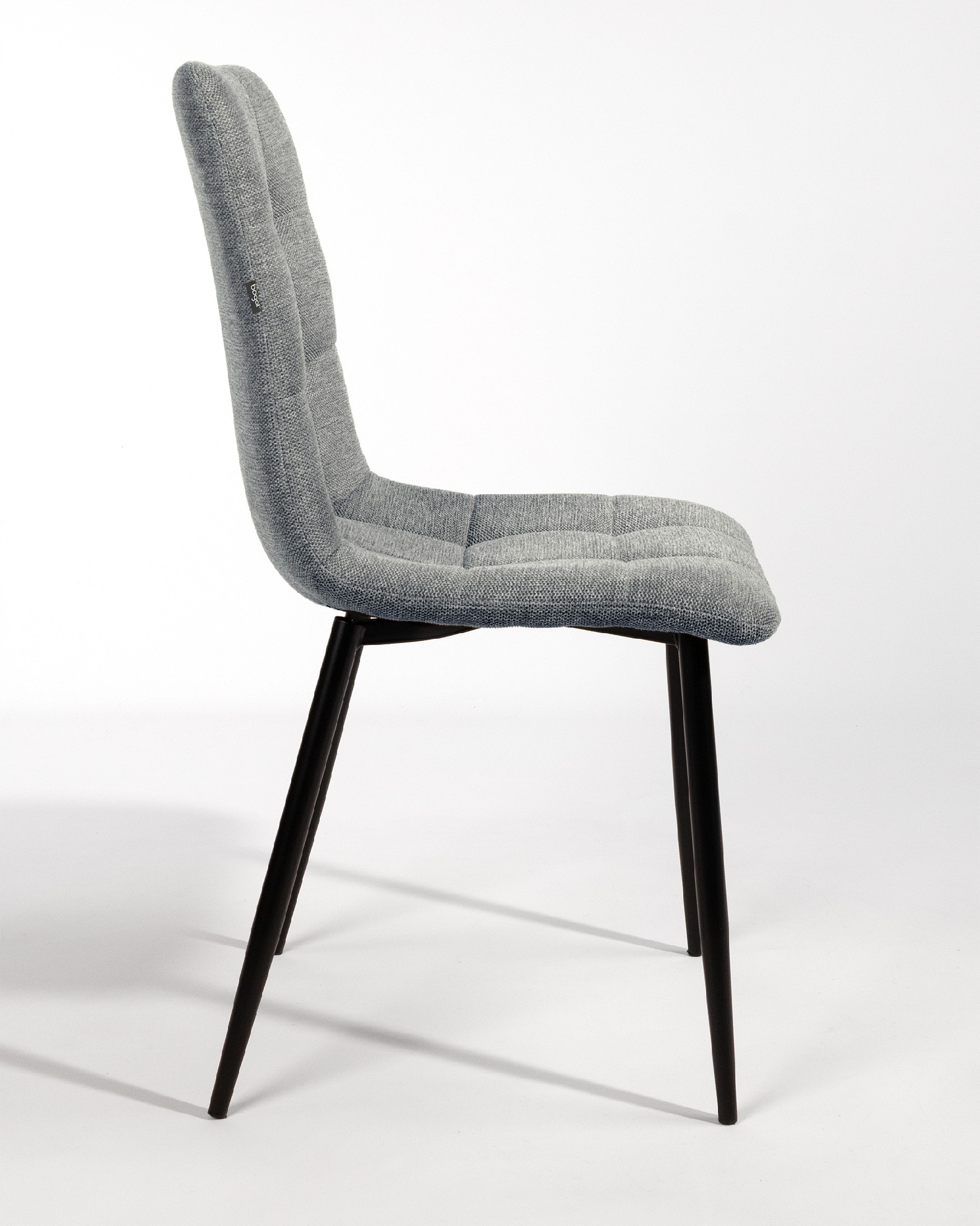 Silla Lisboa con tapizado gris-10 y patas metálicas negras