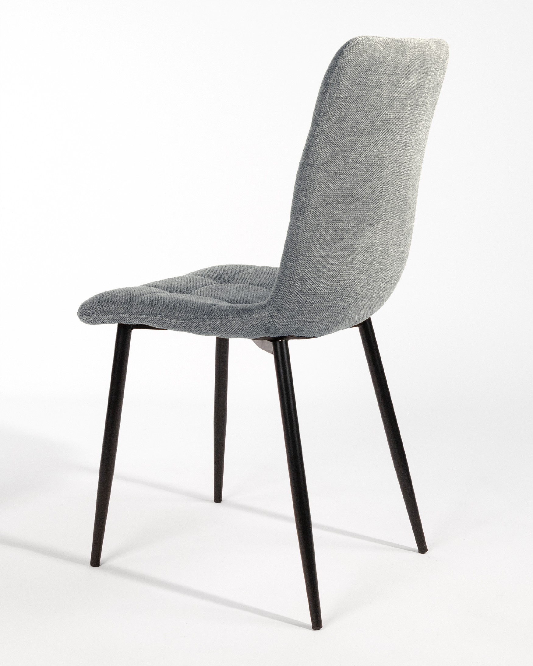Silla Lisboa con tapizado gris-10 y patas metálicas negras