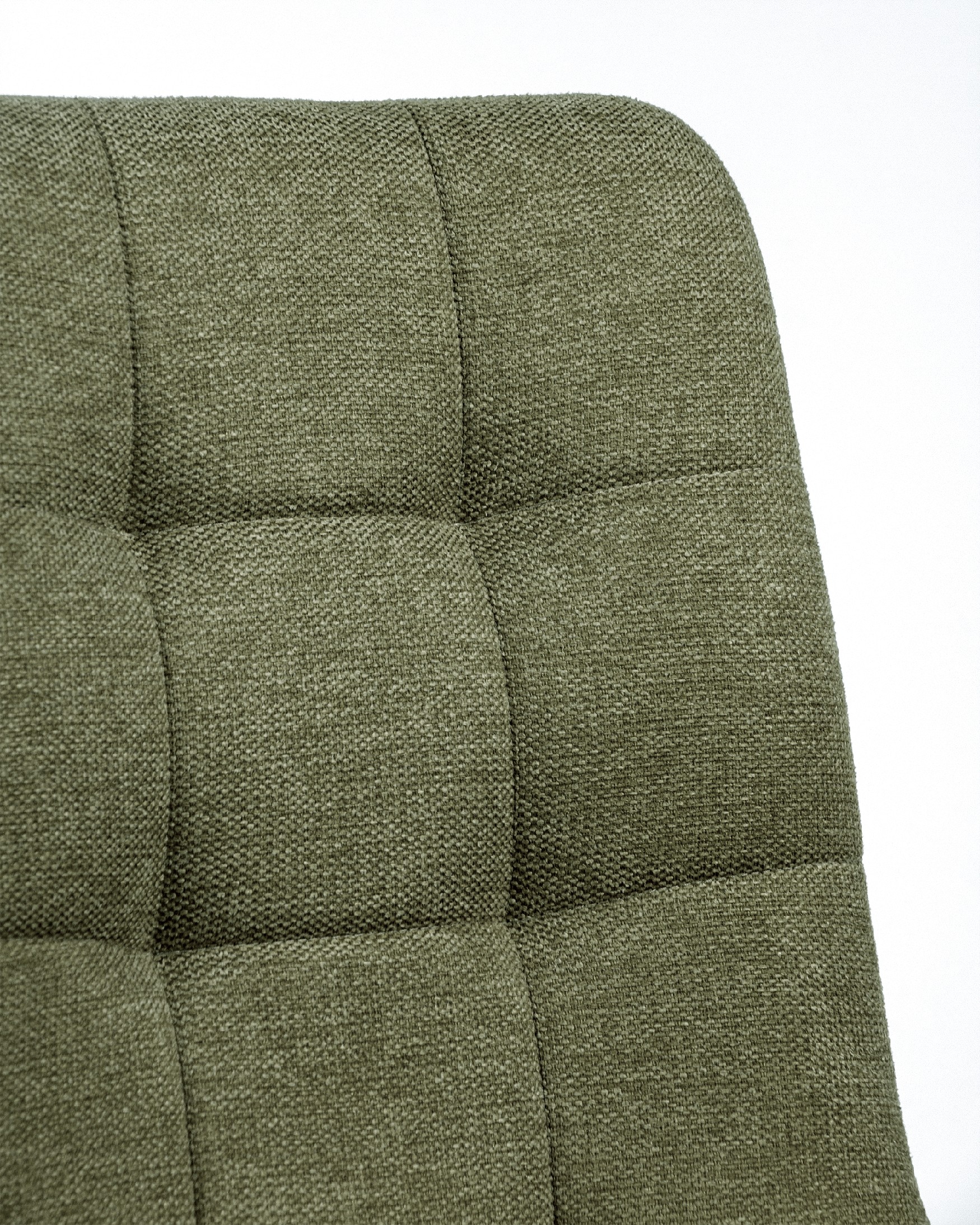 Lisbon chair with green upholstery and black metal legs