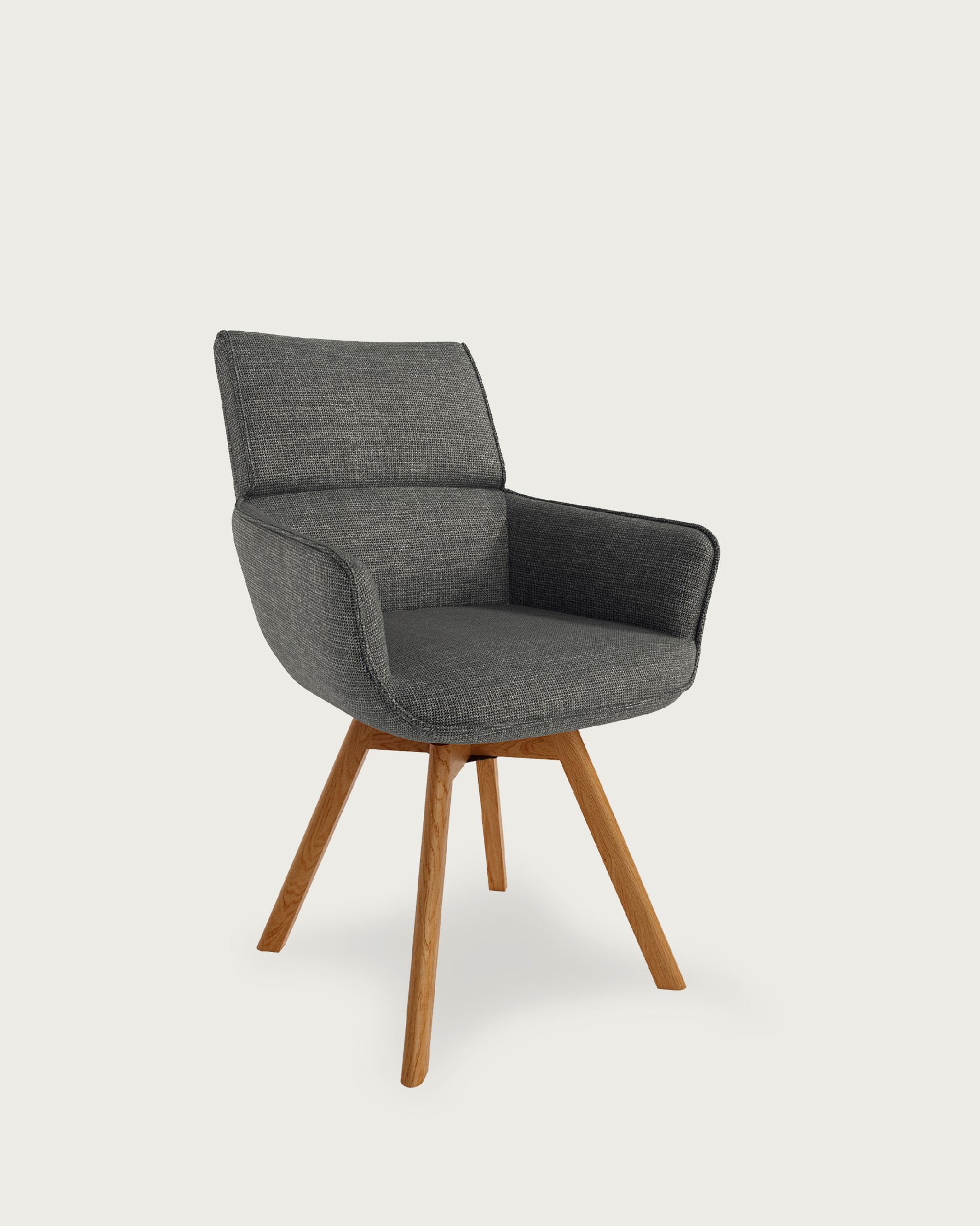 Juego de 2 sillas Liverpool con tapizado gris y patas de madera