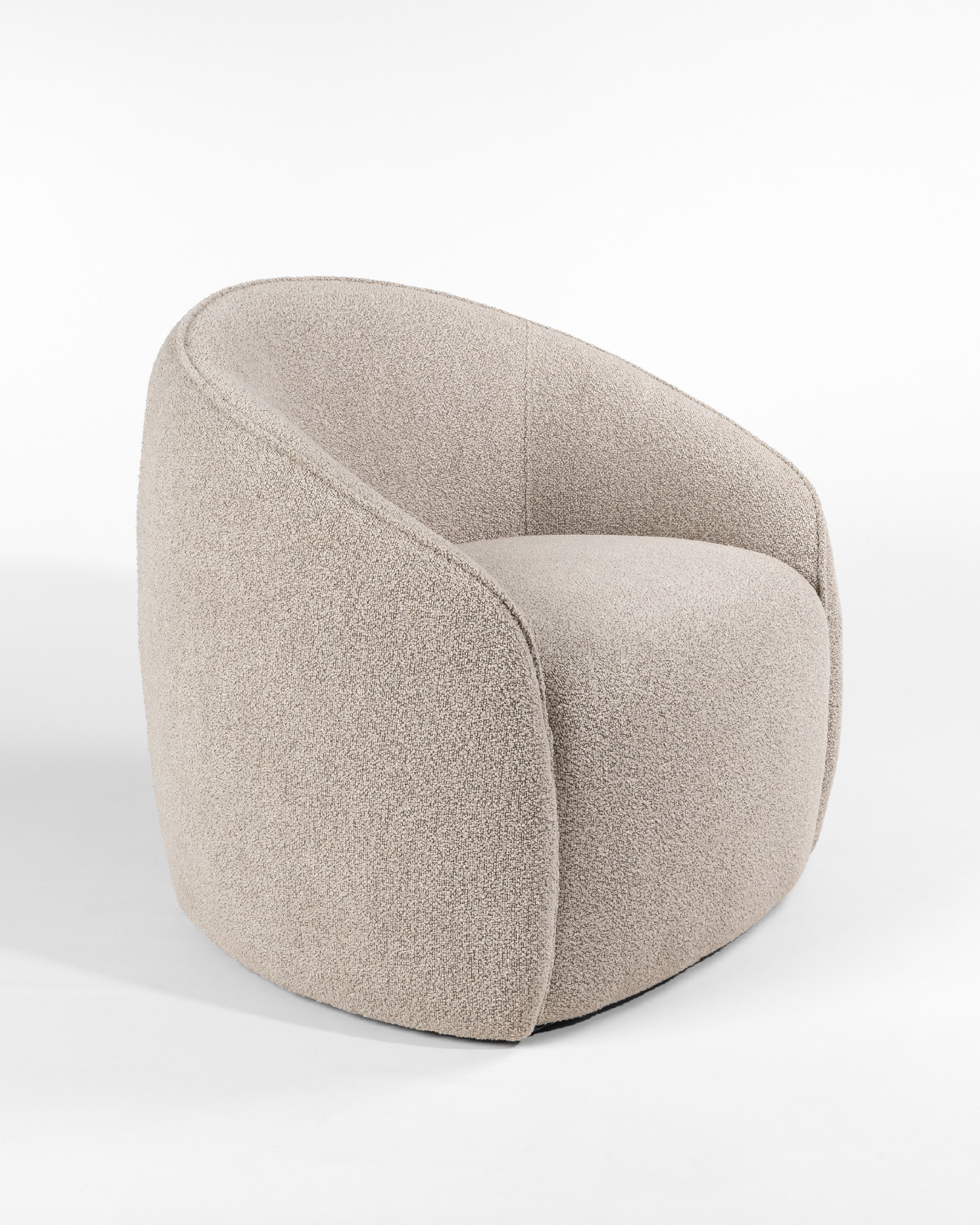 Loto armchair with bone-colored upholstery