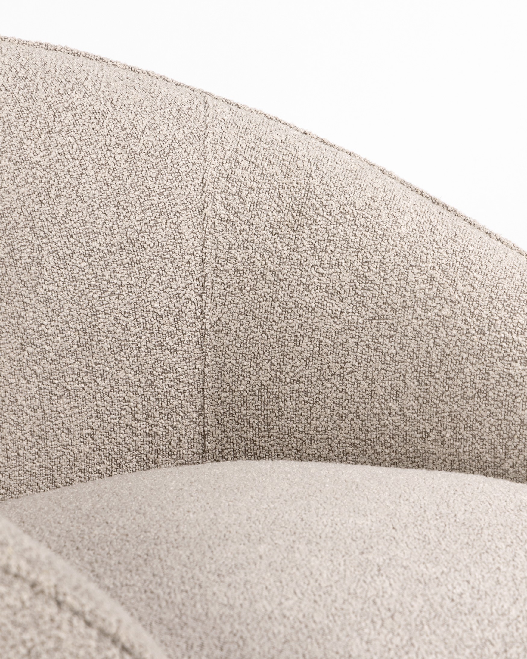 Loto armchair with bone-colored upholstery