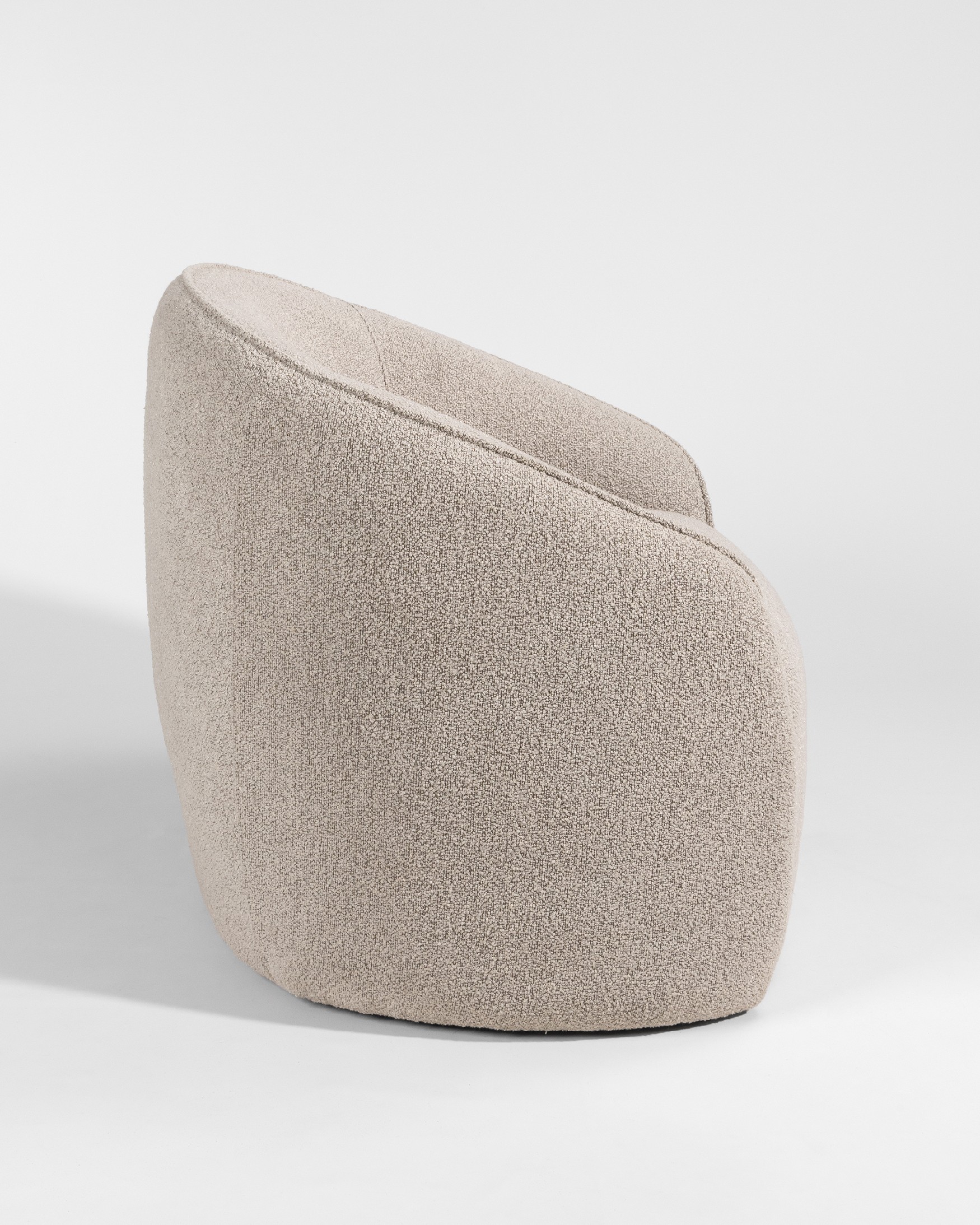 Loto armchair with bone-colored upholstery