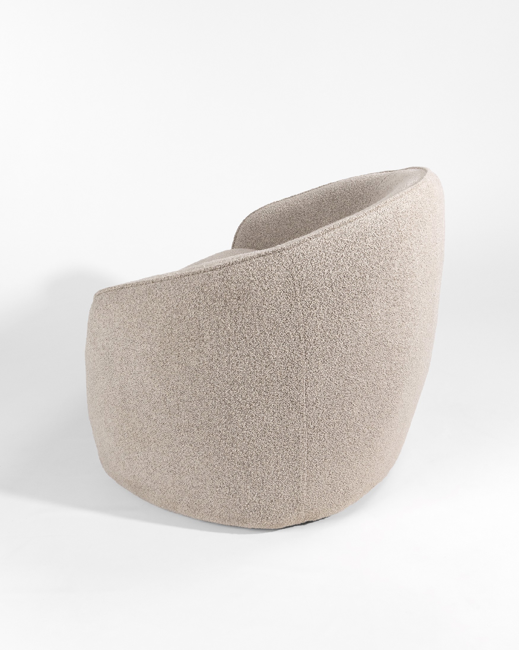 Loto armchair with bone-colored upholstery
