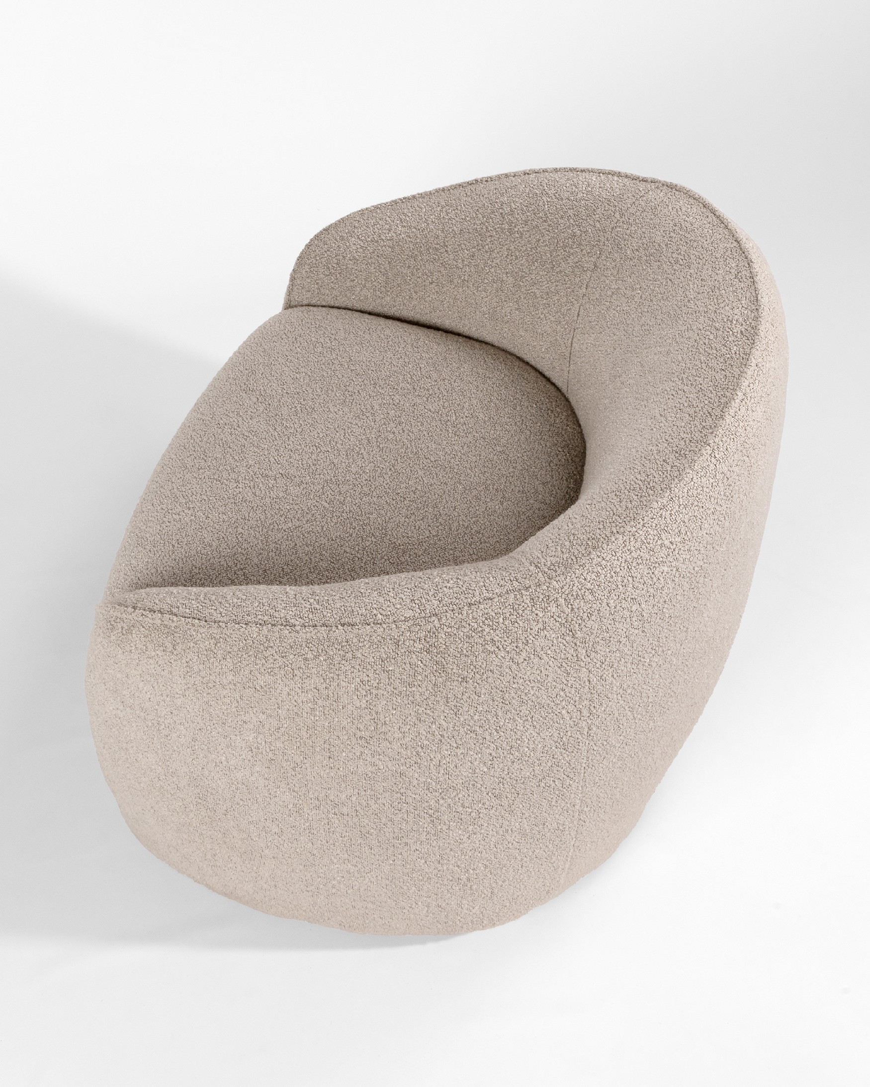 Loto armchair with bone-colored upholstery