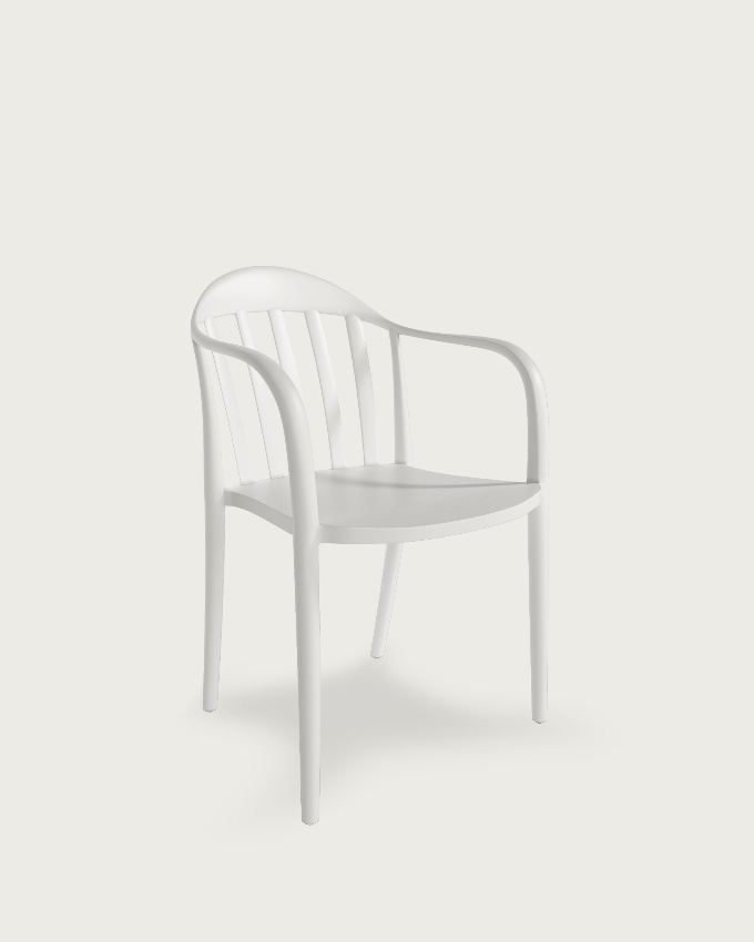 Malibu white polypropylene chair