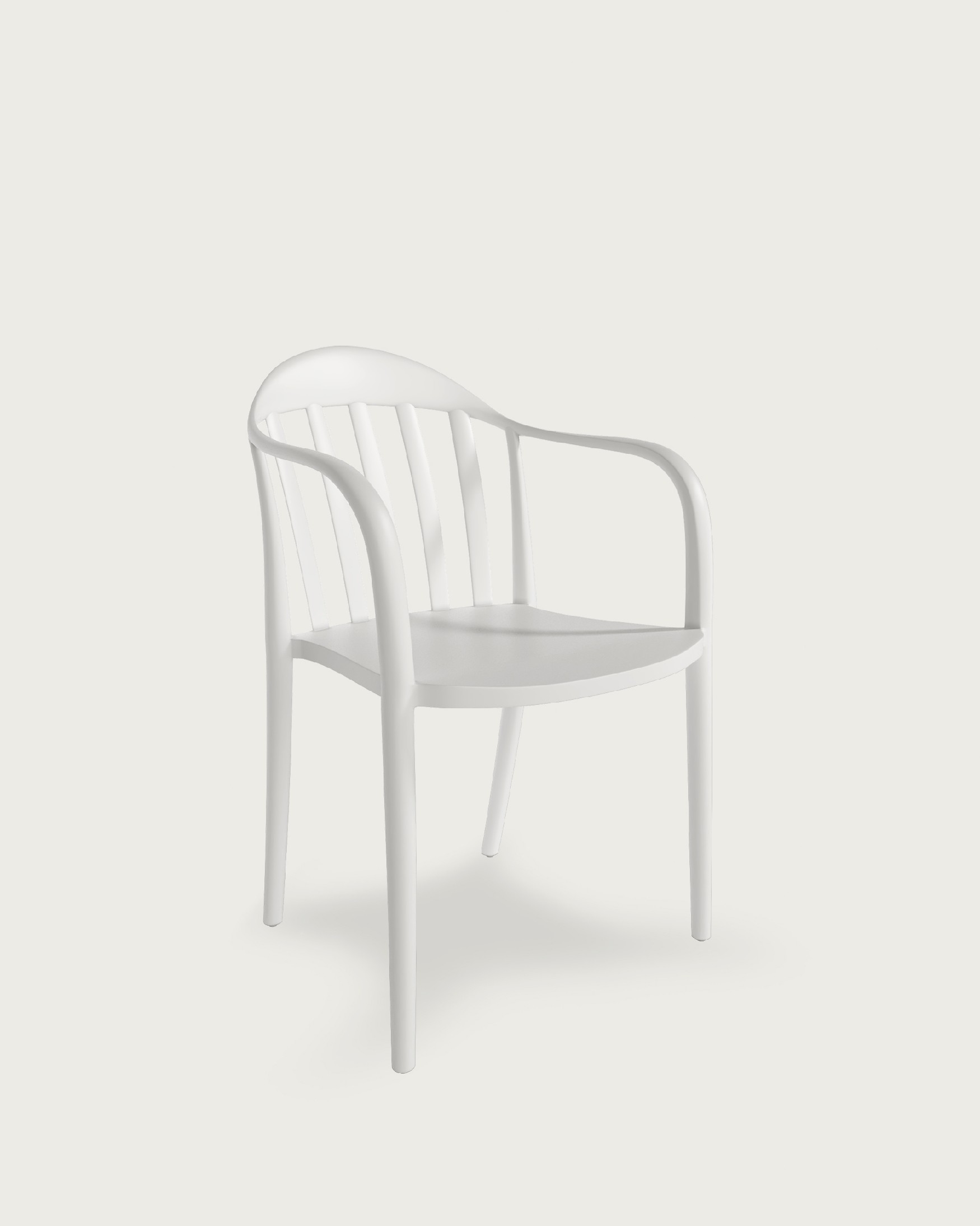 Chaise Malibu en polypropylène blanc