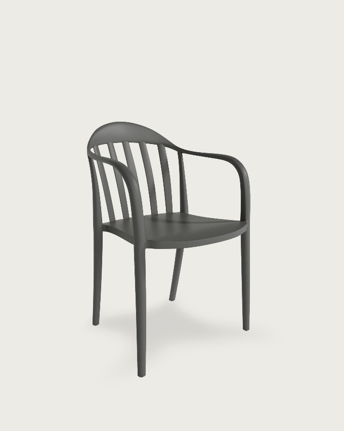 Malibu graphite polypropylene chair