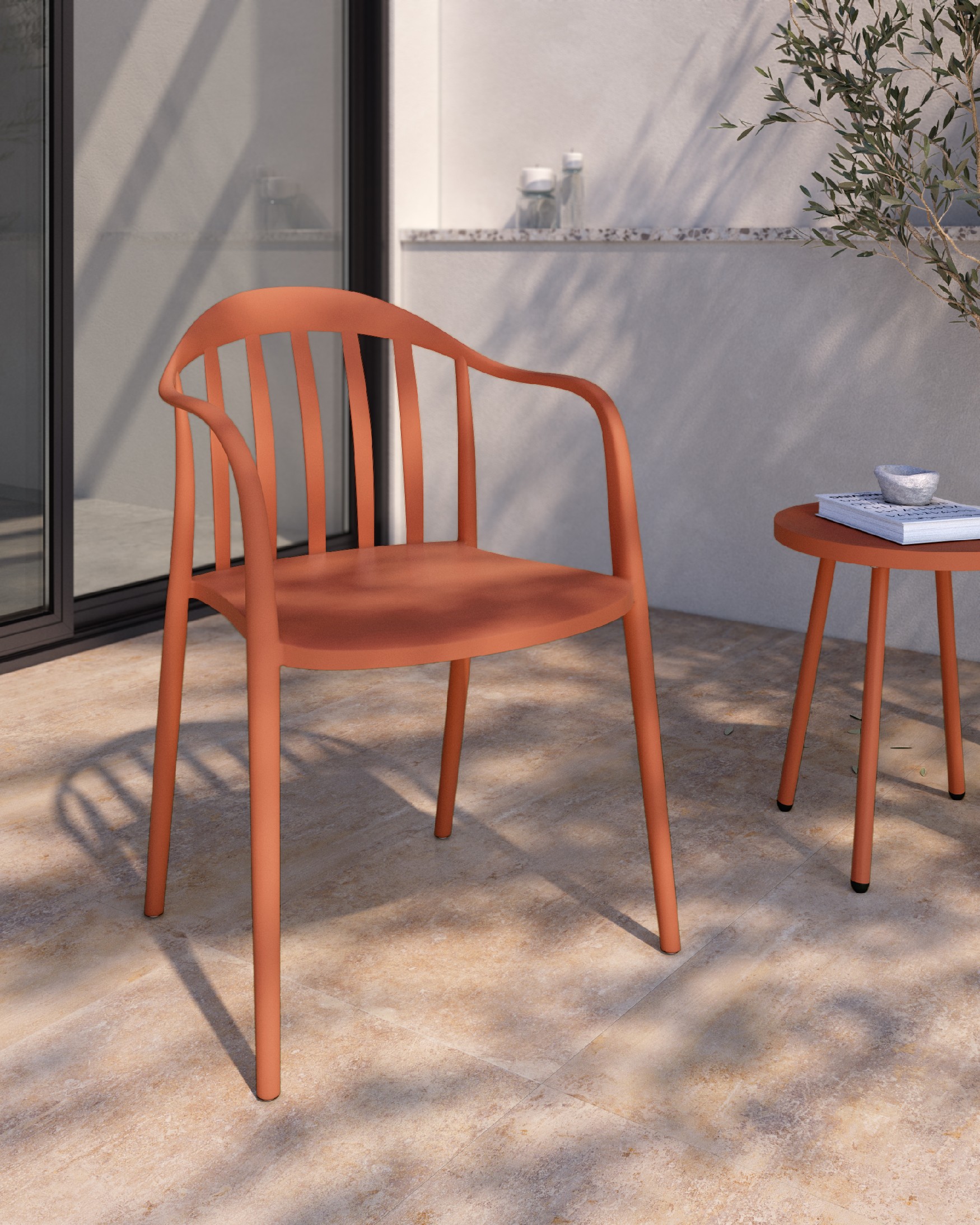 Chaise Malibu en polypropylène tuilé