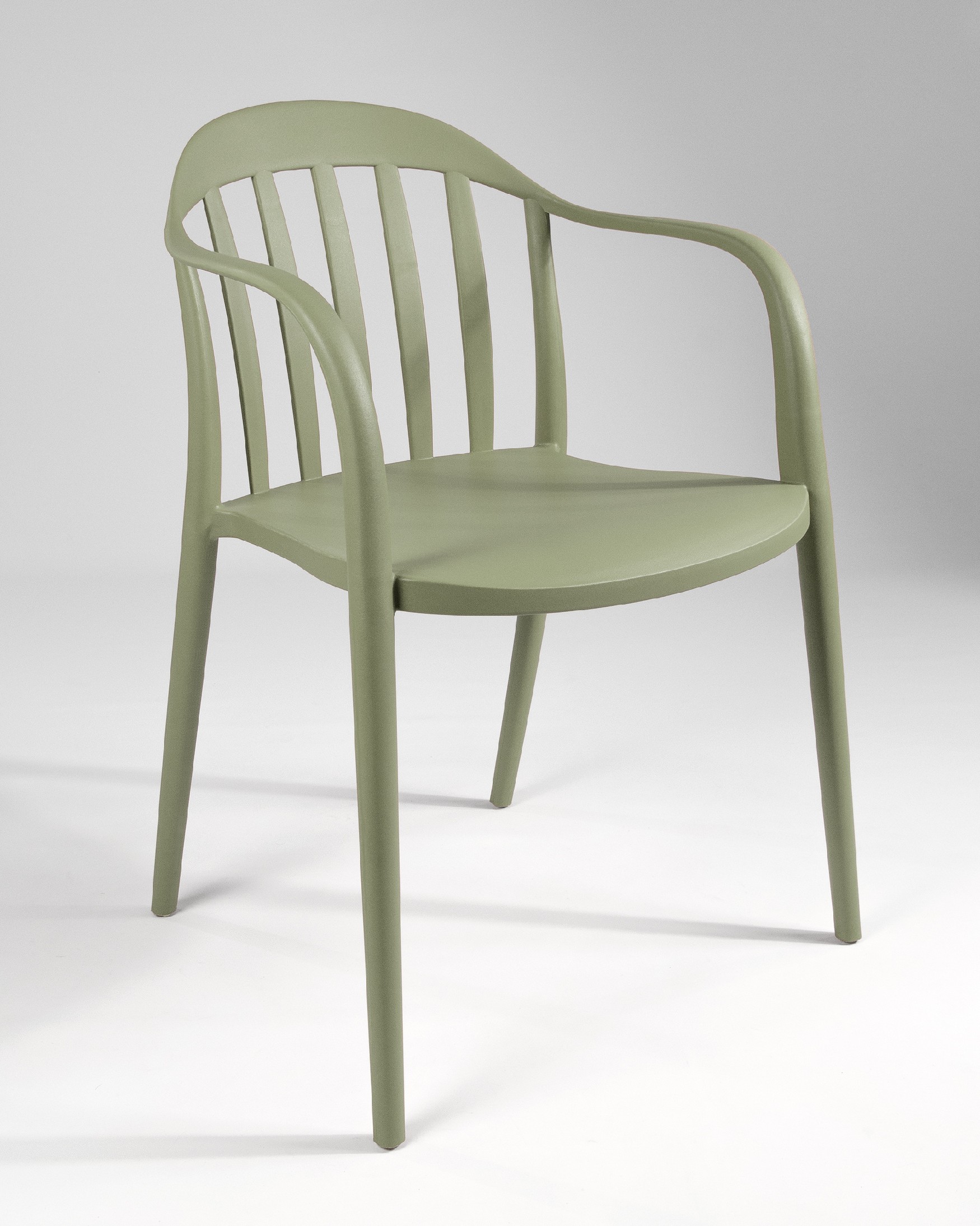 Ensemble de 4 chaises Malibu en polypropylène vert craie