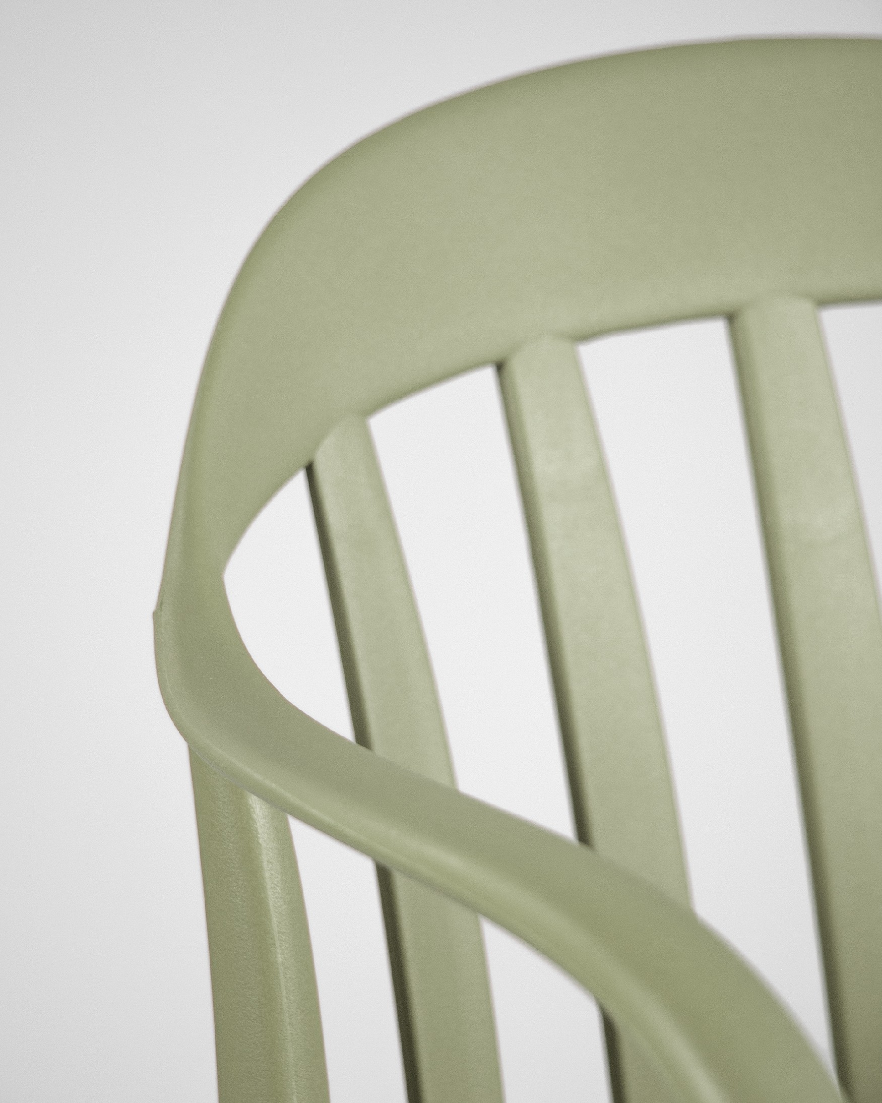 Ensemble de 4 chaises Malibu en polypropylène vert craie