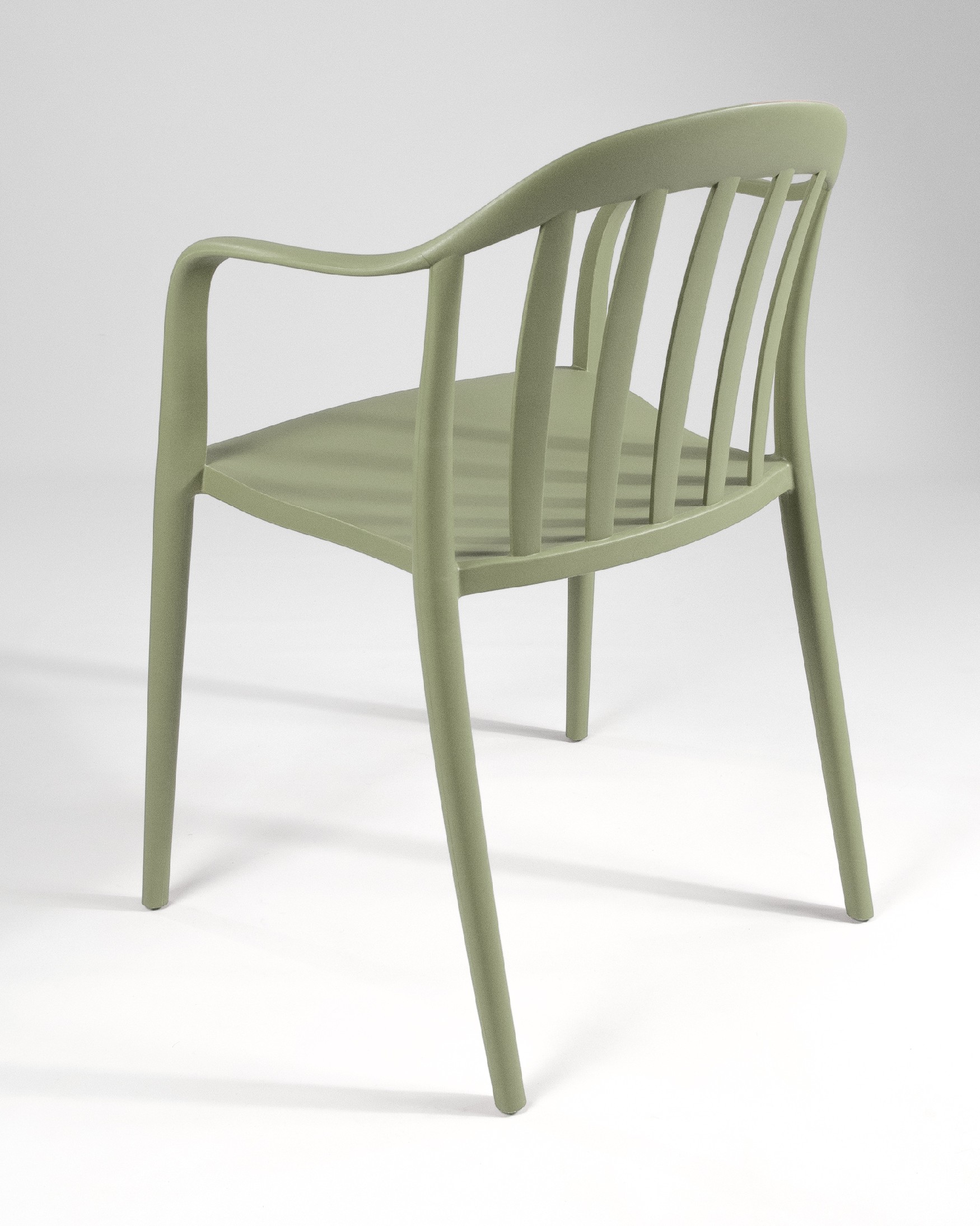 Ensemble de 4 chaises Malibu en polypropylène vert craie