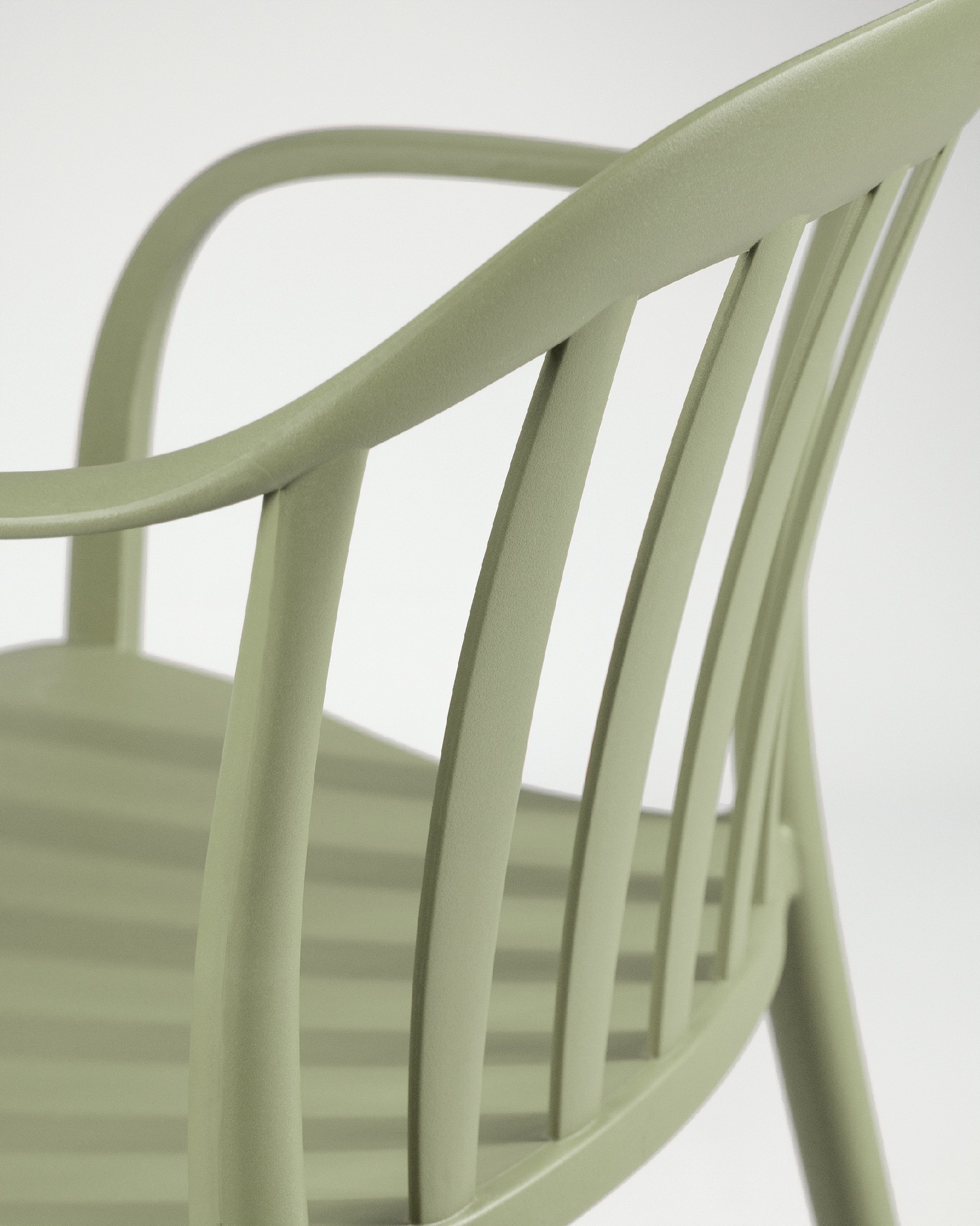 Ensemble de 4 chaises Malibu en polypropylène vert craie