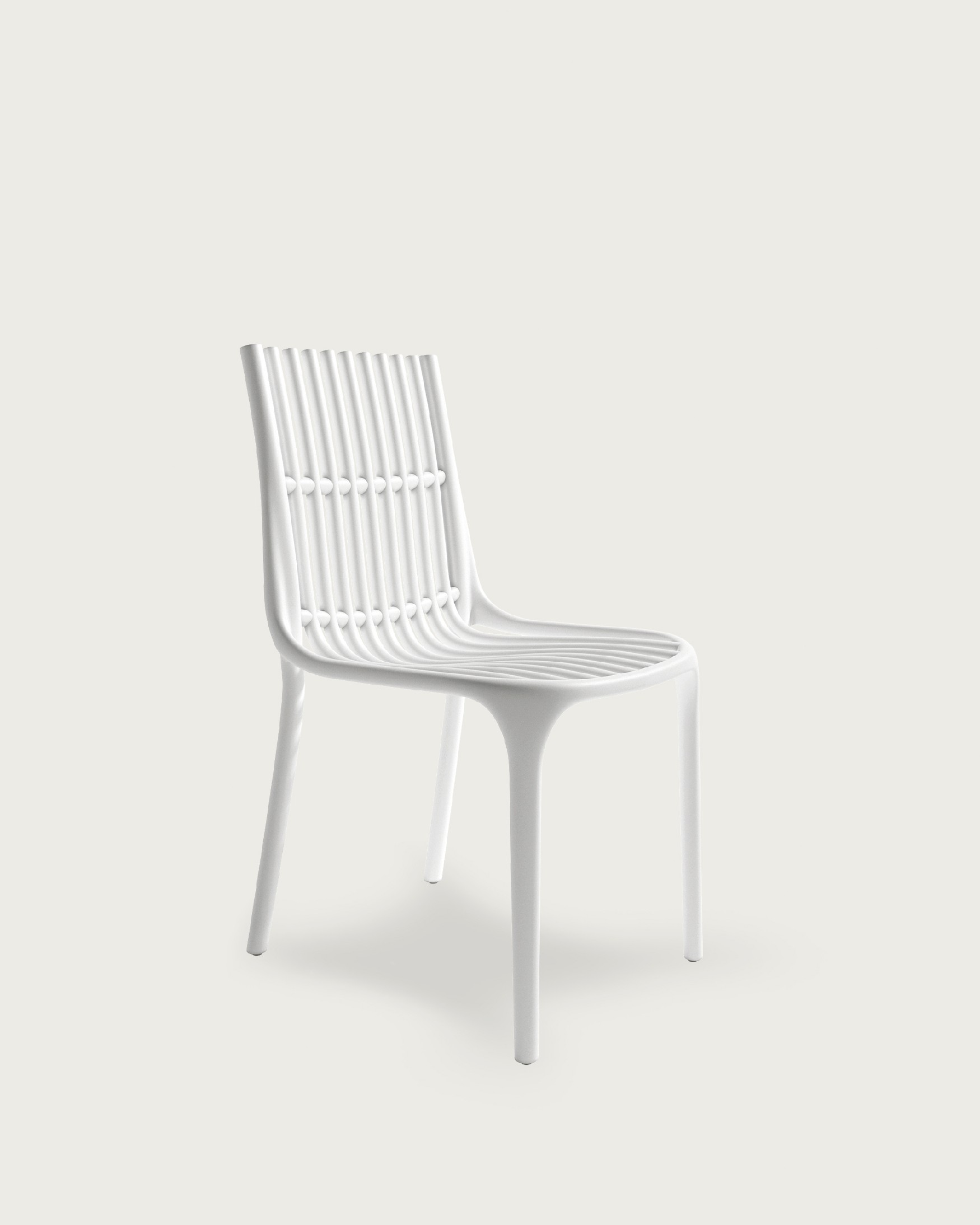 Milan chair in white polypropylene