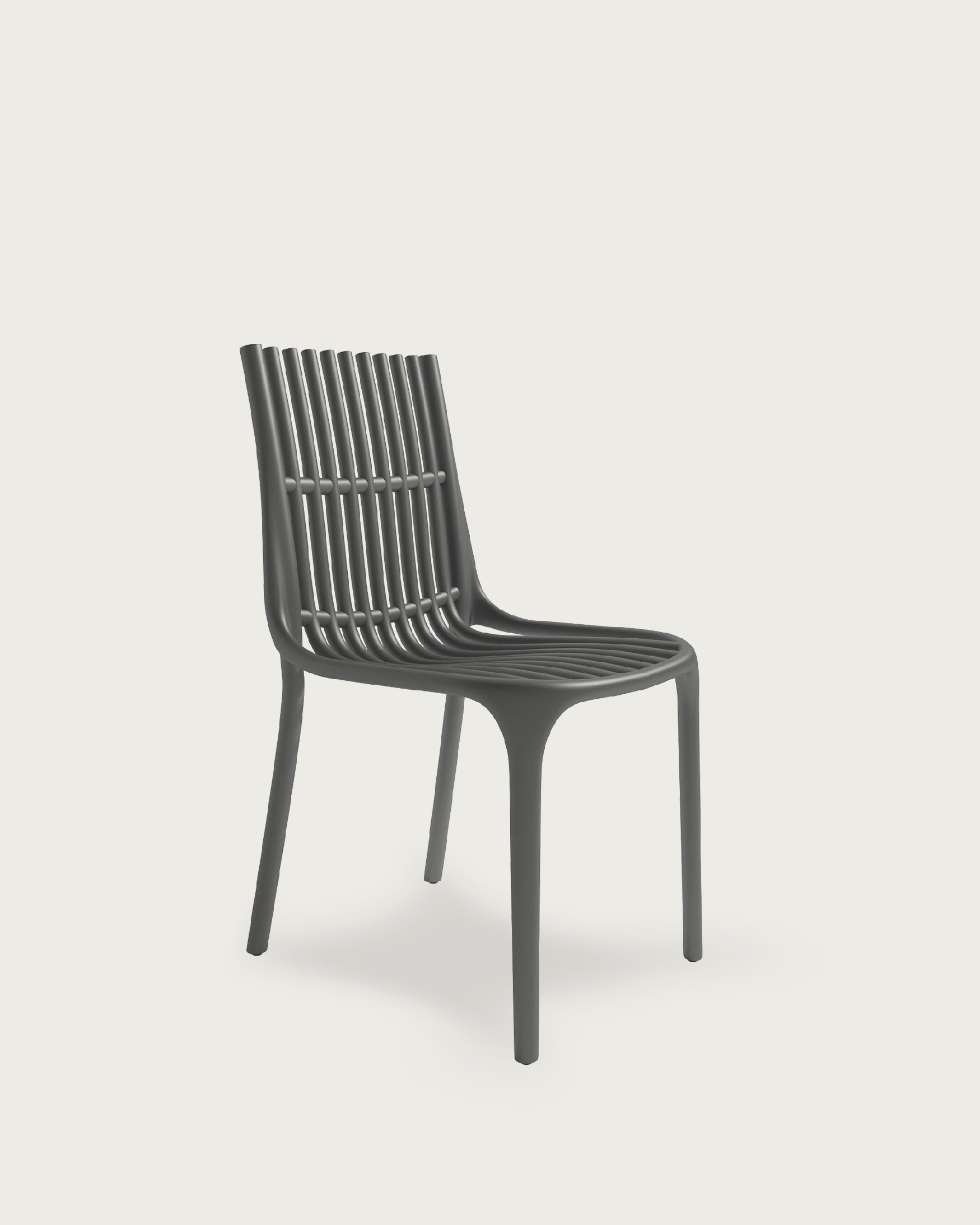 Chaise Milan en polypropylène graphite
