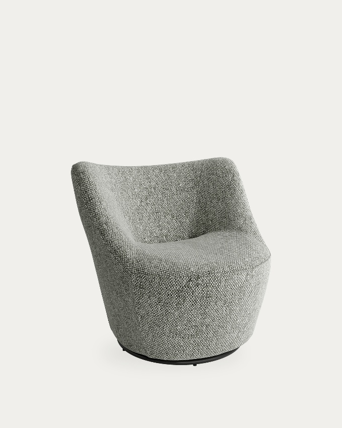Swivel armchair 360º Moma with gray upholstery