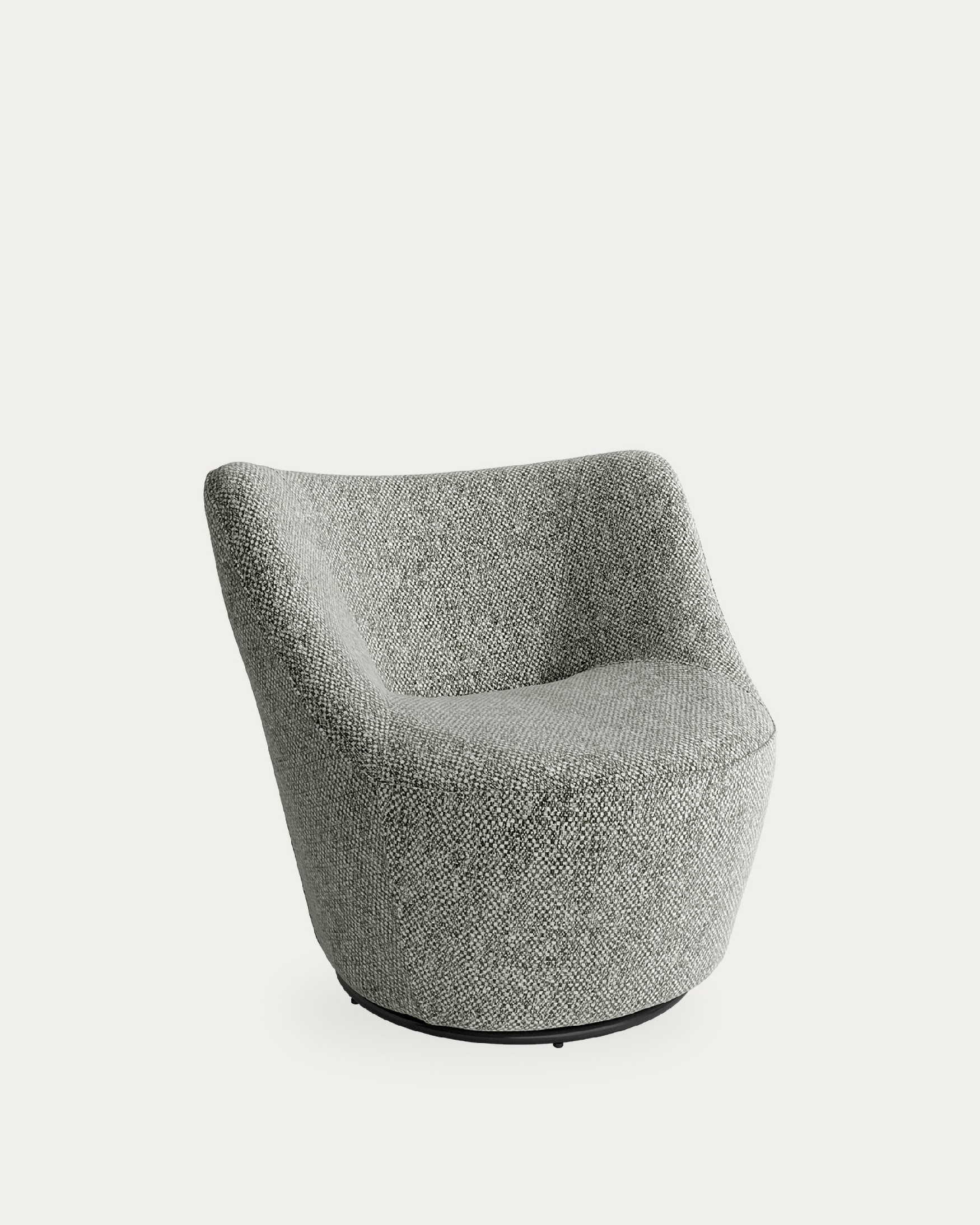 Swivel armchair 360º Moma with gray upholstery