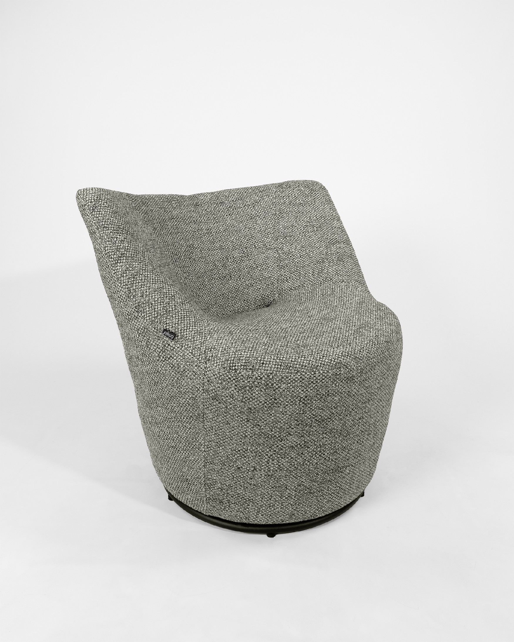 Swivel armchair 360º Moma with gray upholstery