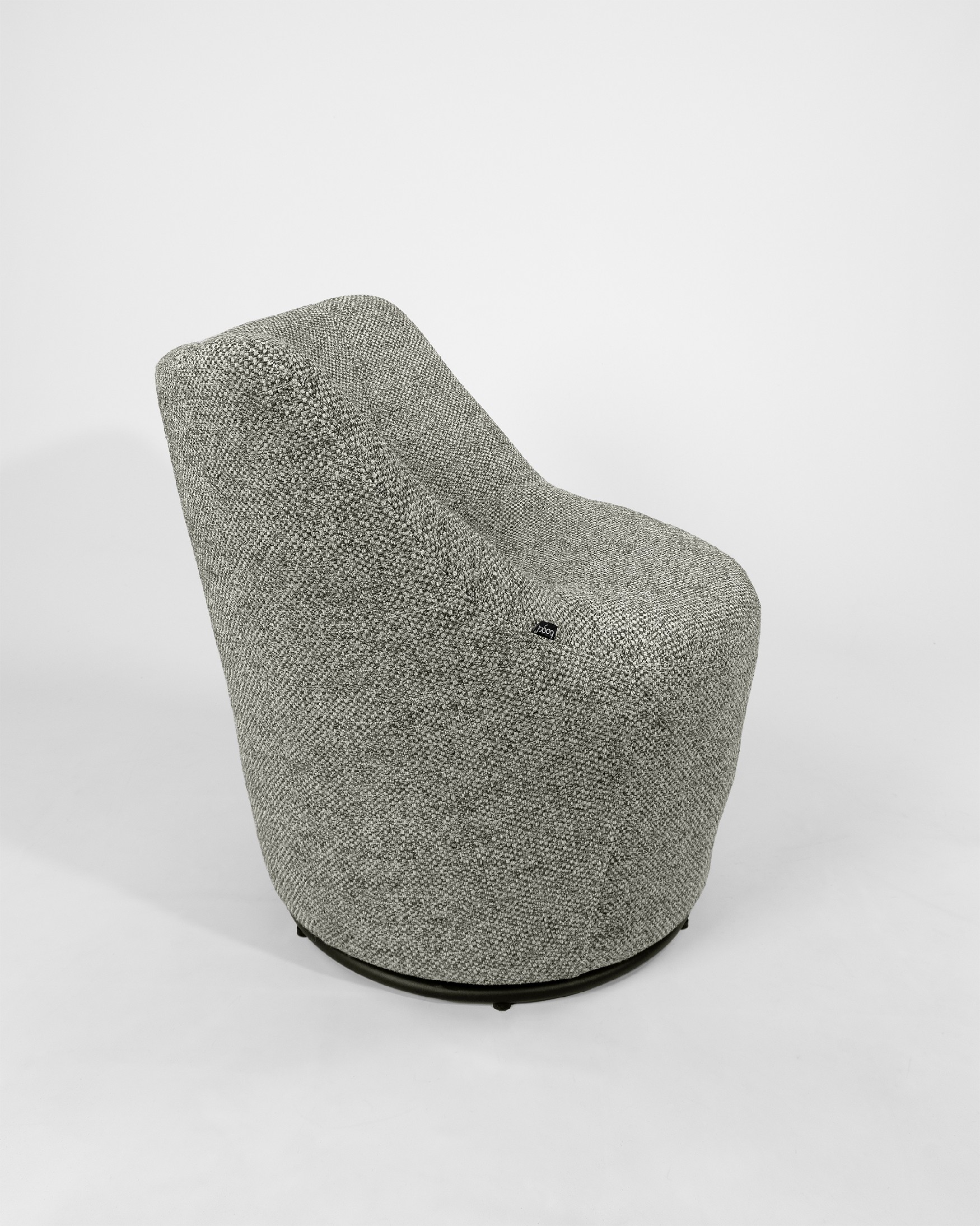 Swivel armchair 360º Moma with gray upholstery