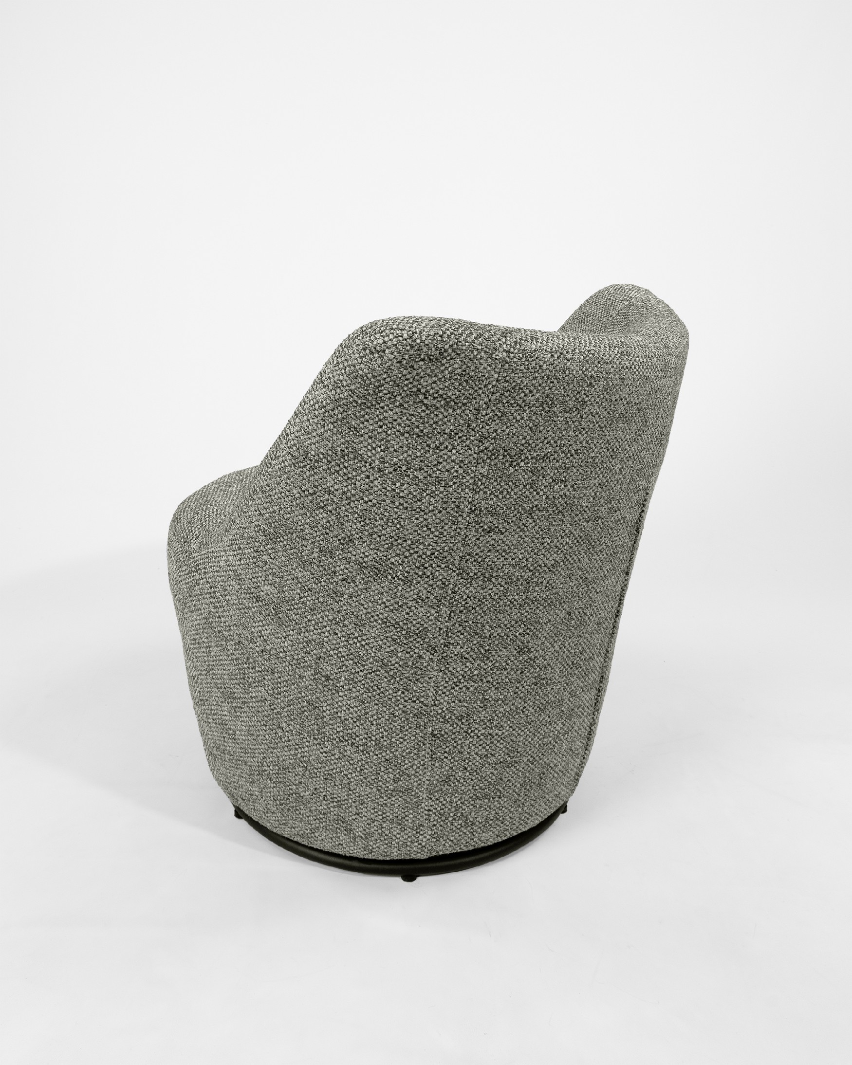 Swivel armchair 360º Moma with gray upholstery