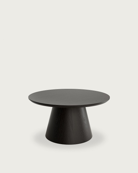 Mesa auxiliar Namib redonda con acabado roble negro Ø 80 cm