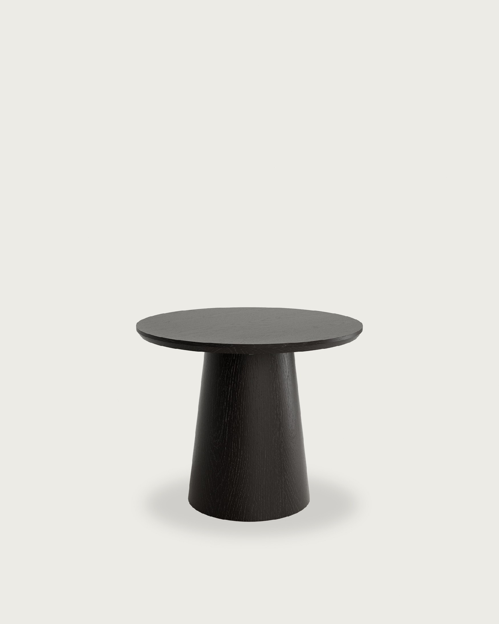 Round auxiliary table Namib with black oak finish Ø 60 cm