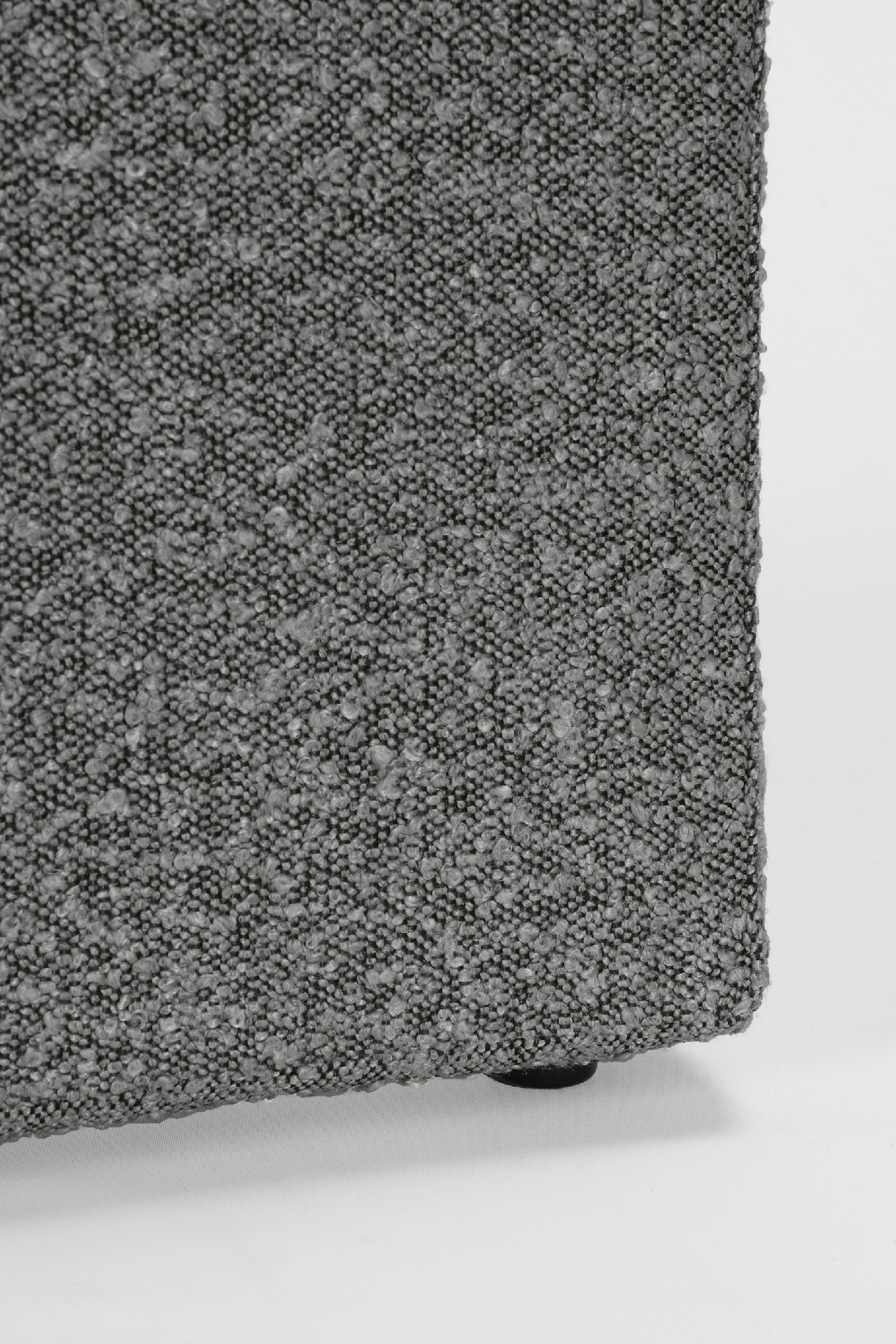 Circular upholstered headboard graphite Nancy of 190 x 120 cm