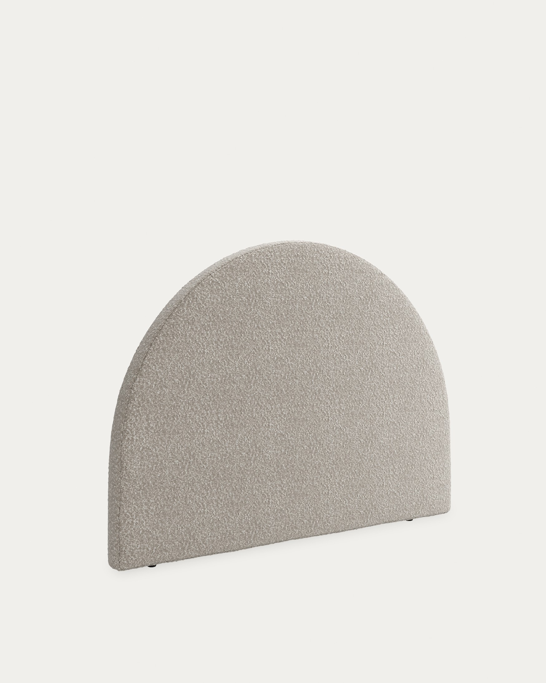 Circular upholstered headboard silver Nancy of 108 x 120 cm