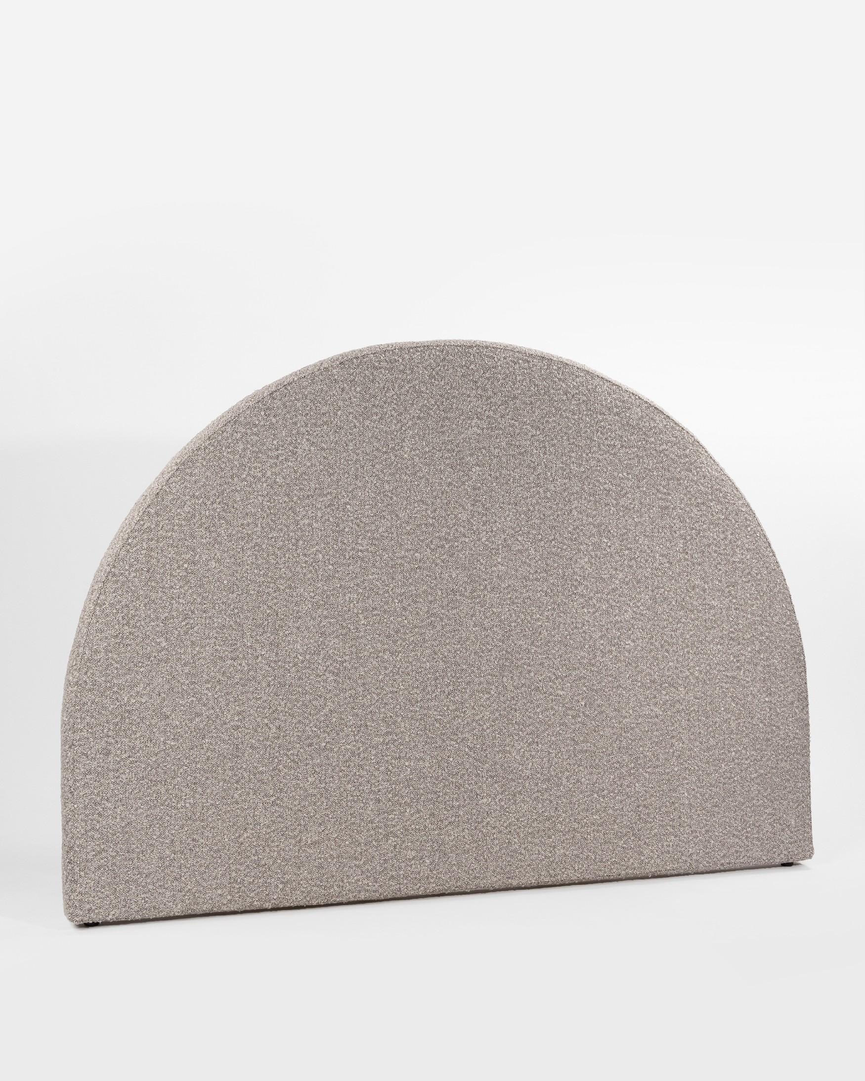 Circular upholstered headboard silver Nancy of 108 x 120 cm