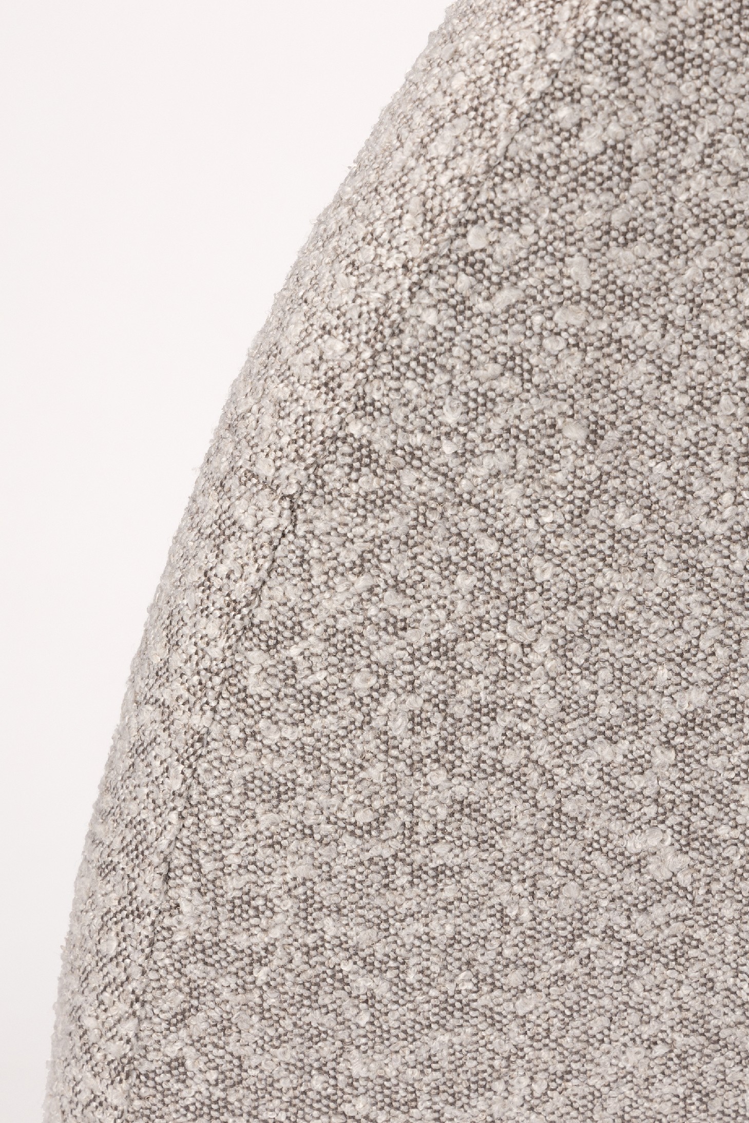 Circular upholstered headboard silver Nancy of 108 x 120 cm