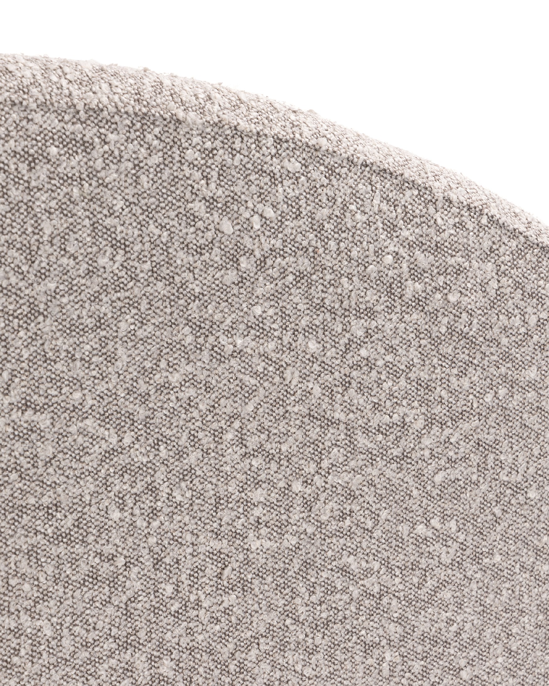 Circular upholstered headboard silver Nancy of 108 x 120 cm