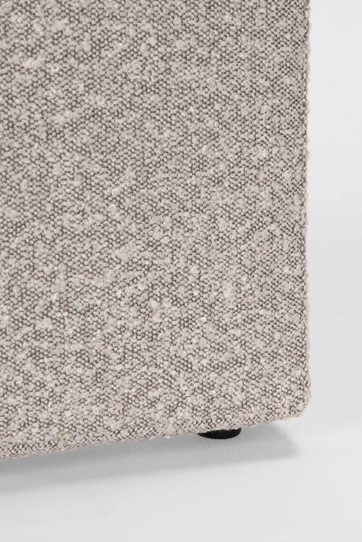 Circular upholstered headboard silver Nancy of 108 x 120 cm