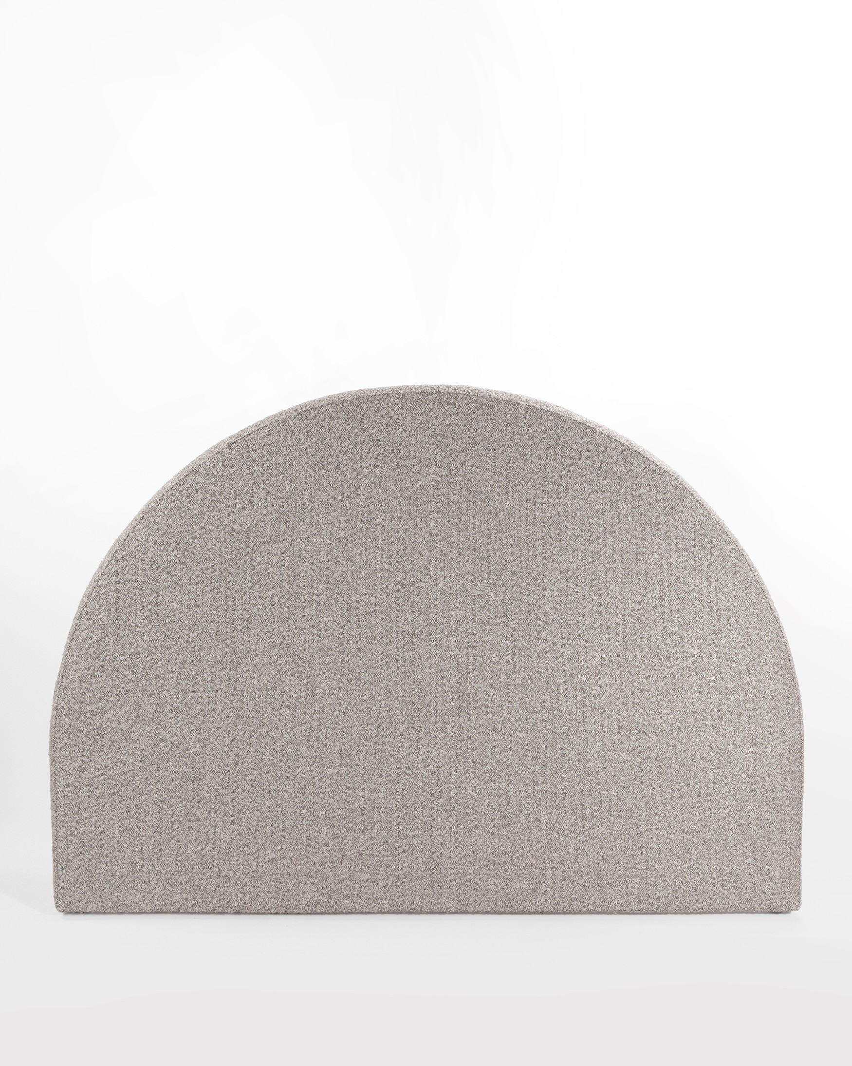 Circular upholstered headboard silver Nancy of 108 x 120 cm
