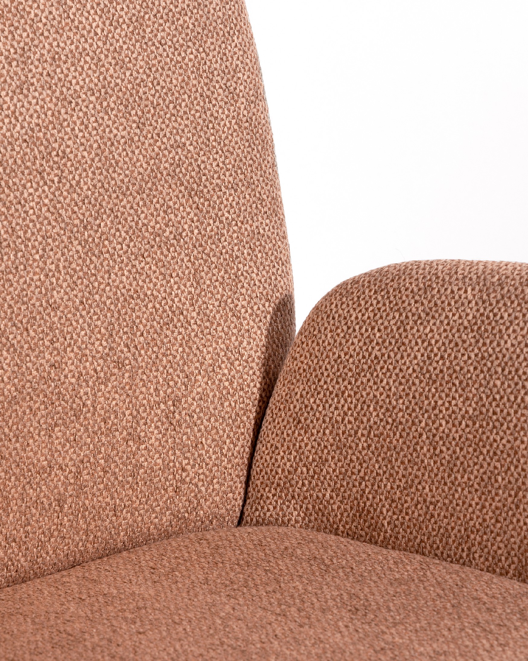 Chair Natal swivel 360º with terracotta and salmon upholstery and black metal legs
