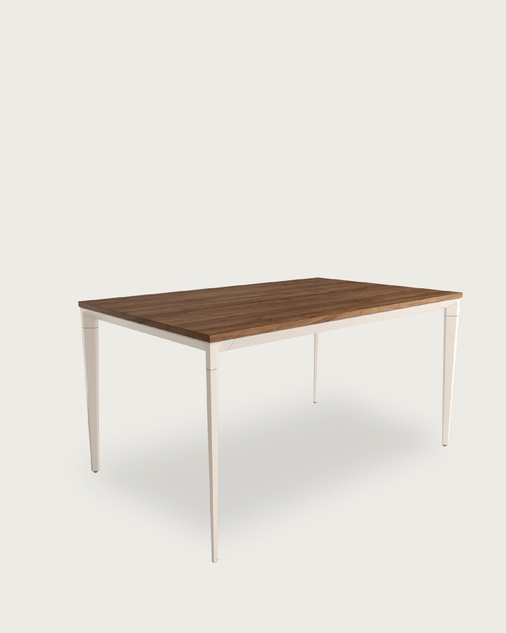 Mesa Ness with Java melamine top and ivory metal leg 90 x 90 cm