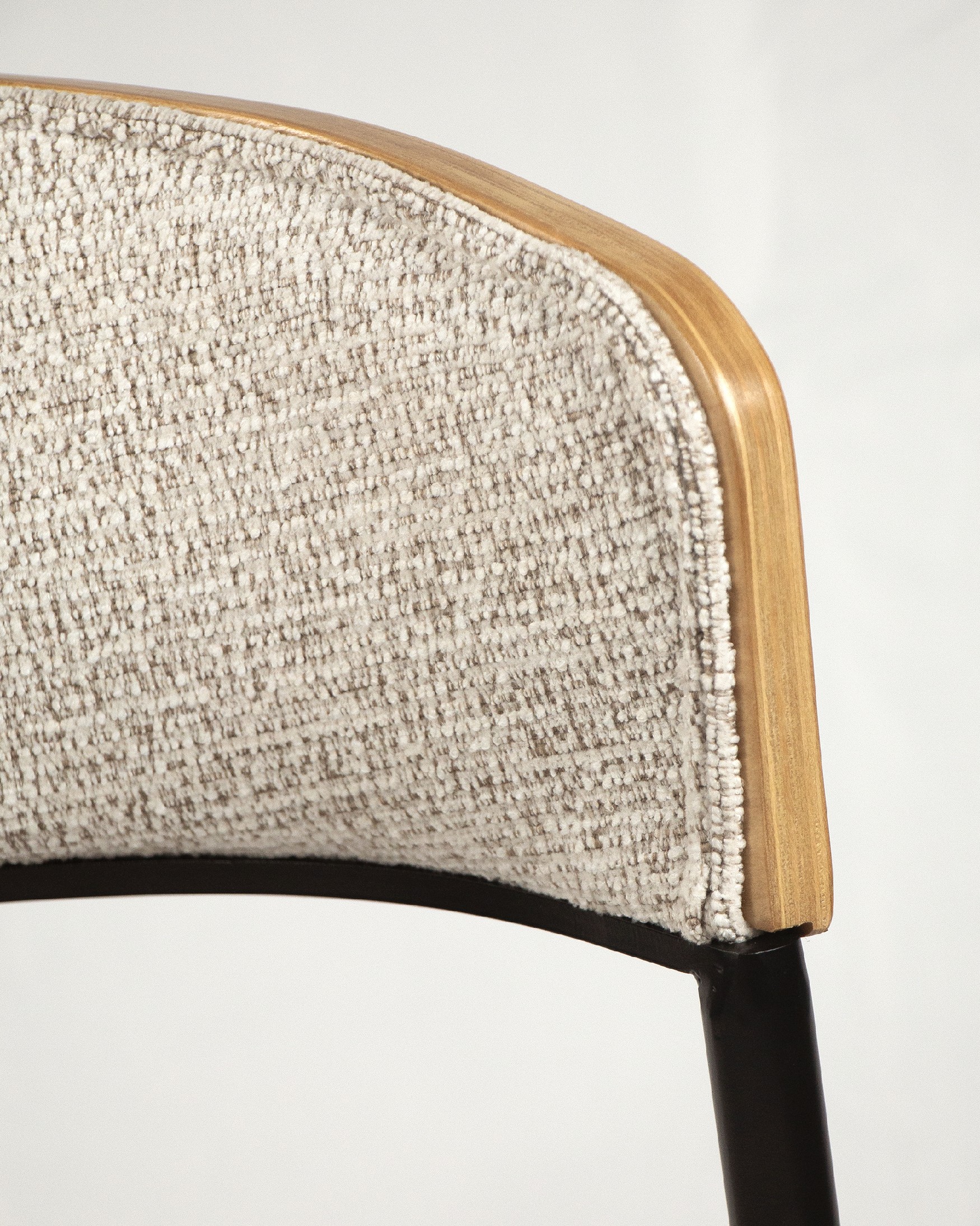Nimbus chair with mother-of-pearl upholstery and natural oak structure