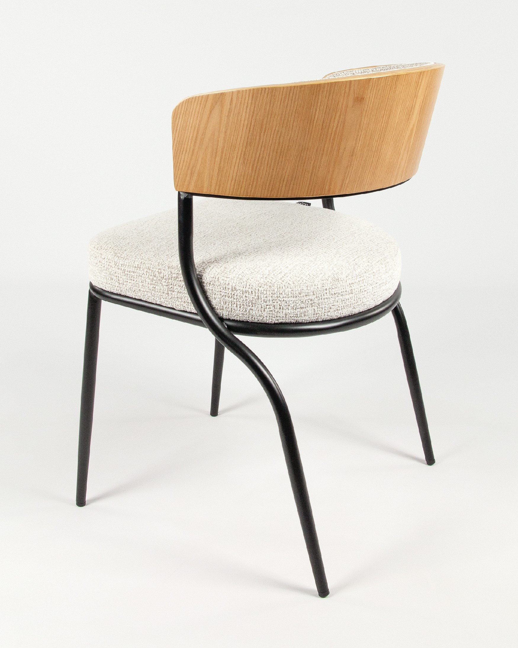 Nimbus chair with mother-of-pearl upholstery and natural oak structure