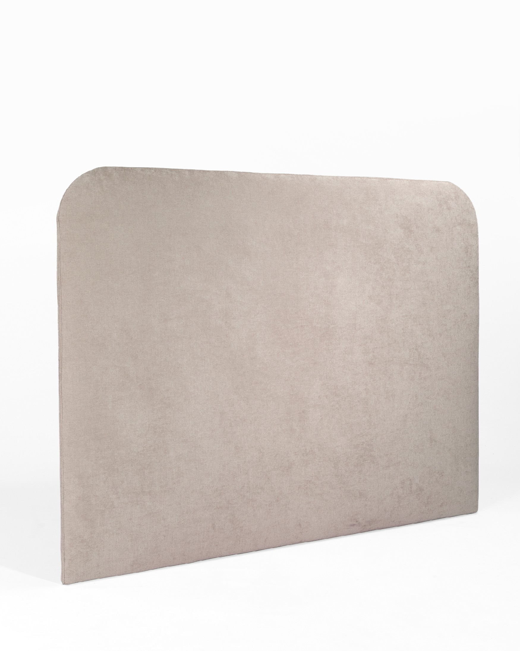 Headboard curved edges upholstered pearl Obel 145 x 120 cm