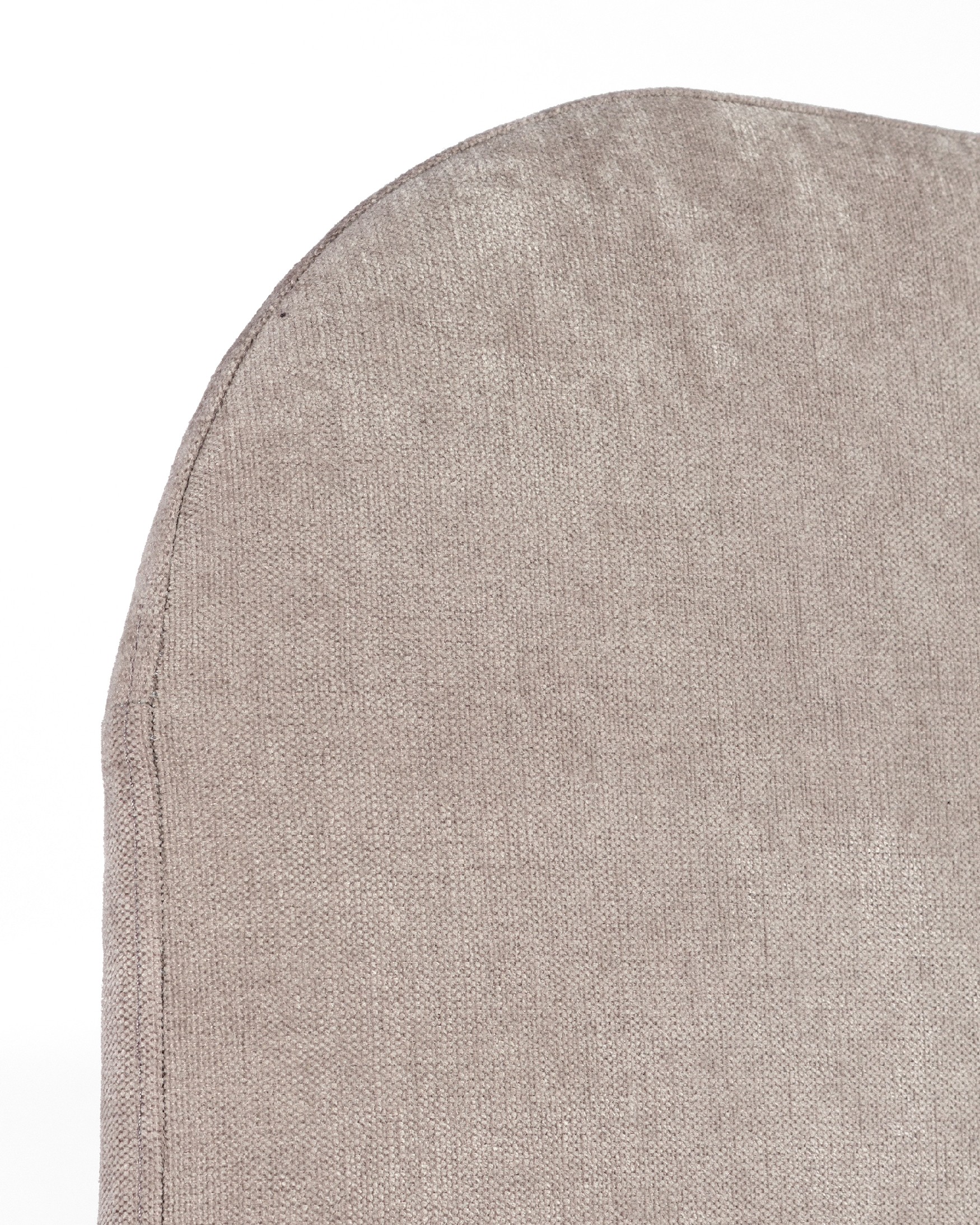 Headboard curved edges upholstered pearl Obel 145 x 120 cm