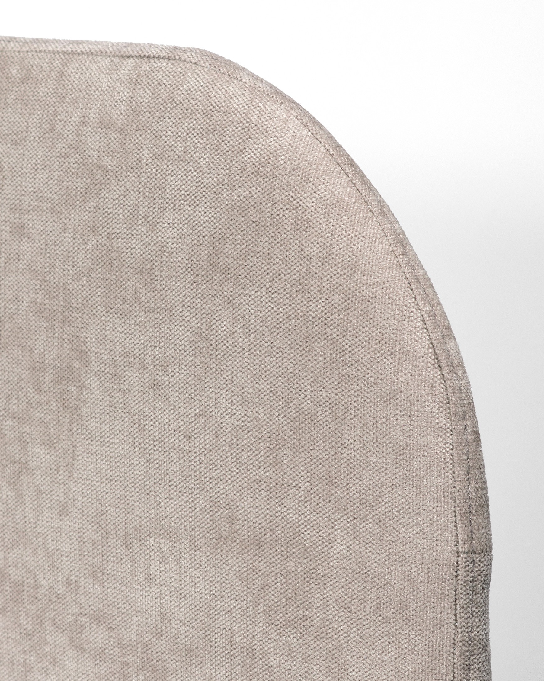 Headboard curved edges upholstered pearl Obel 145 x 120 cm