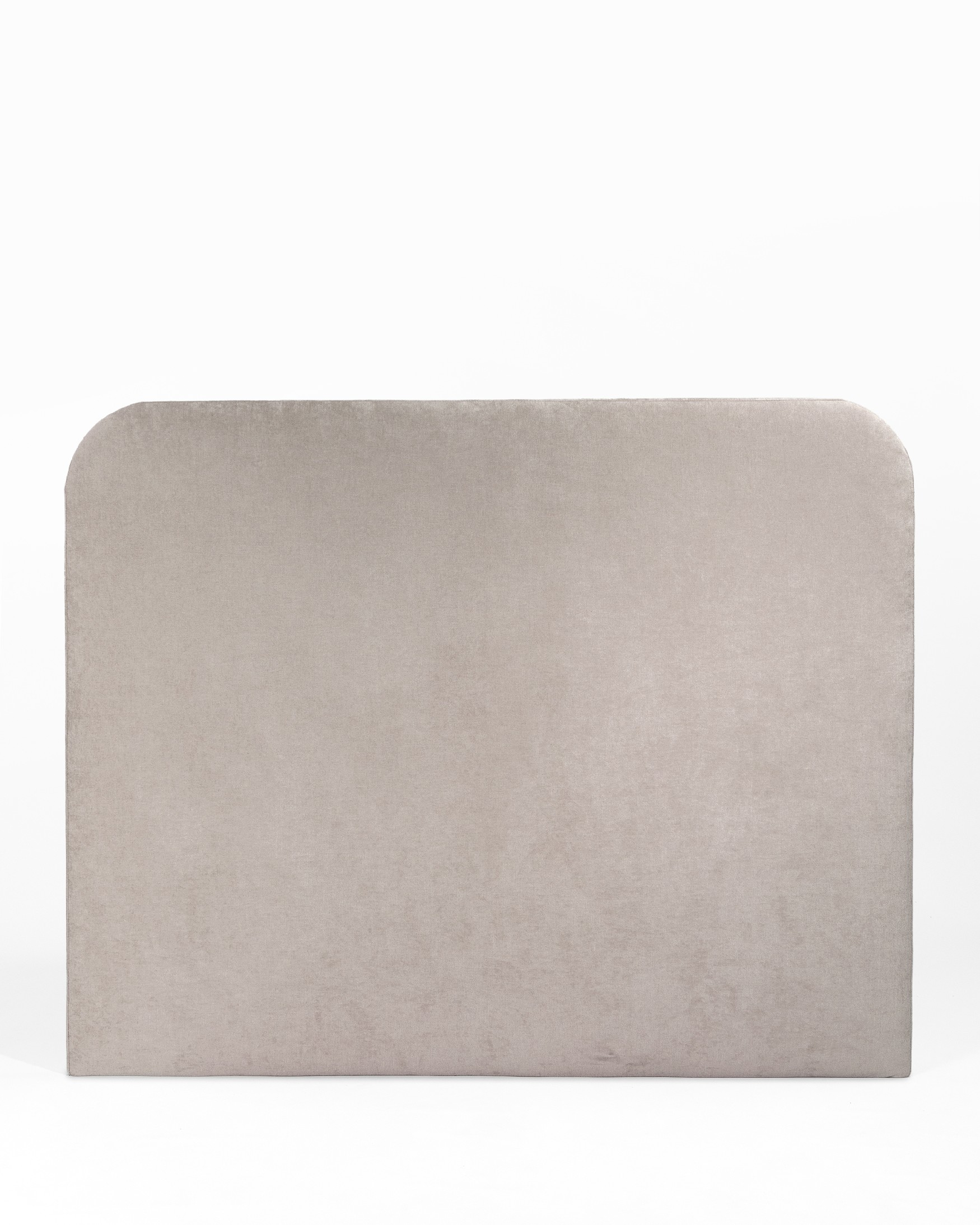 Headboard curved edges upholstered pearl Obel 145 x 120 cm