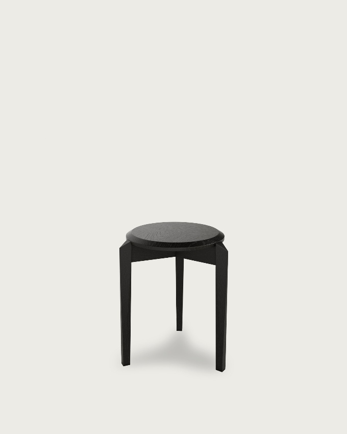 Taburete Olea de roble negro