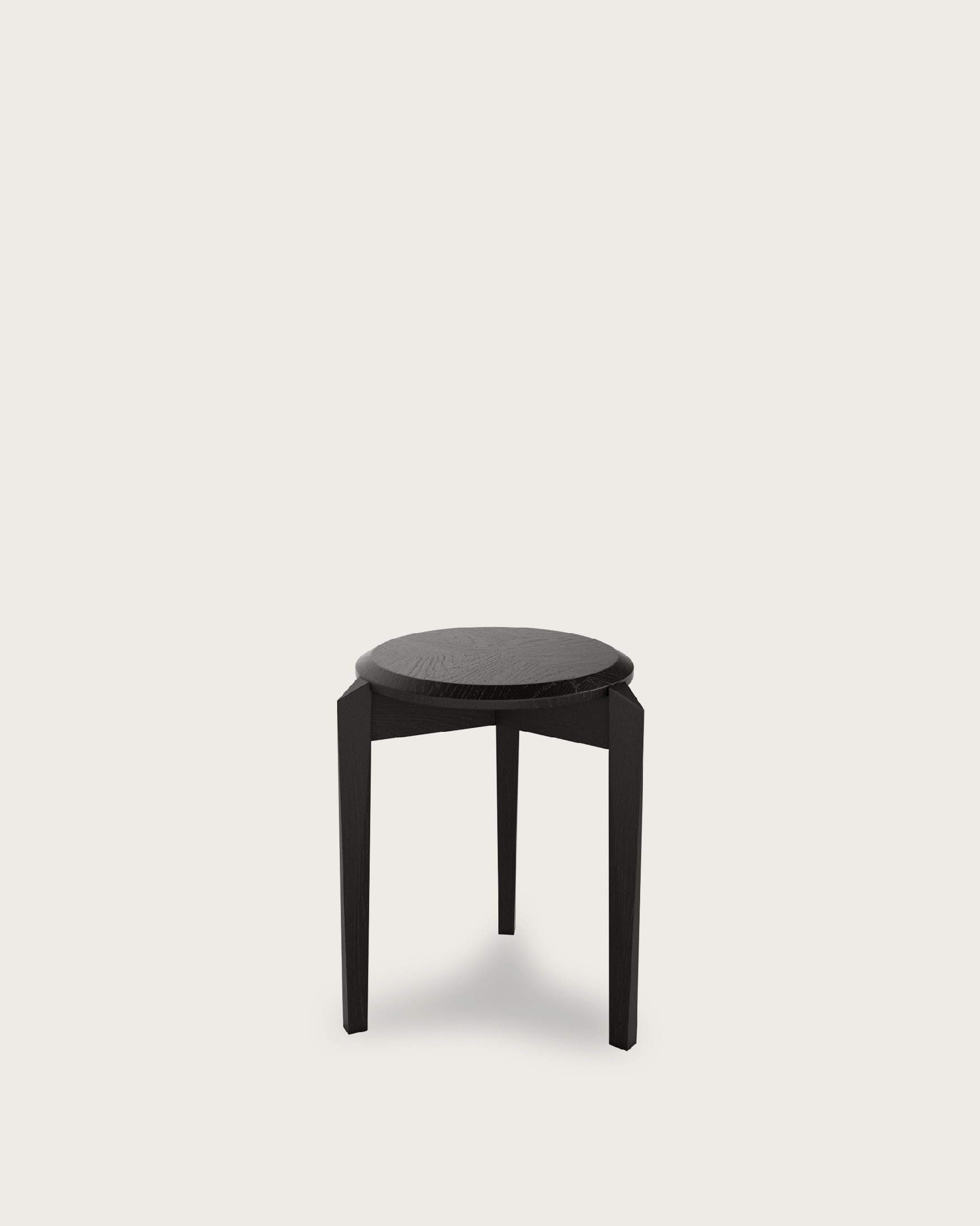Olea stool in black oak