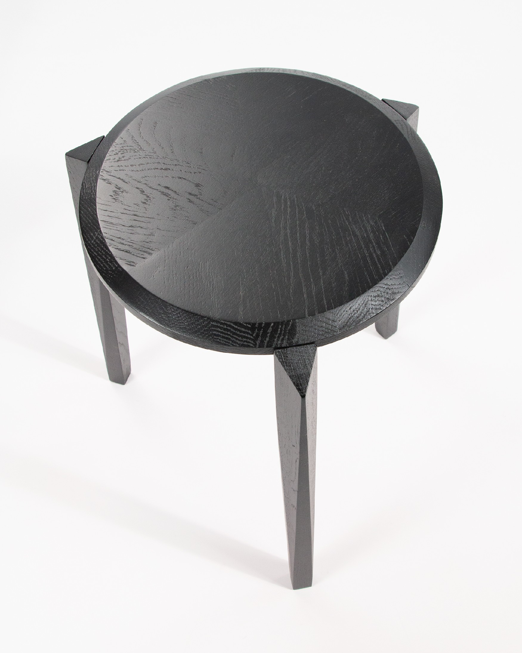 Olea stool in black oak