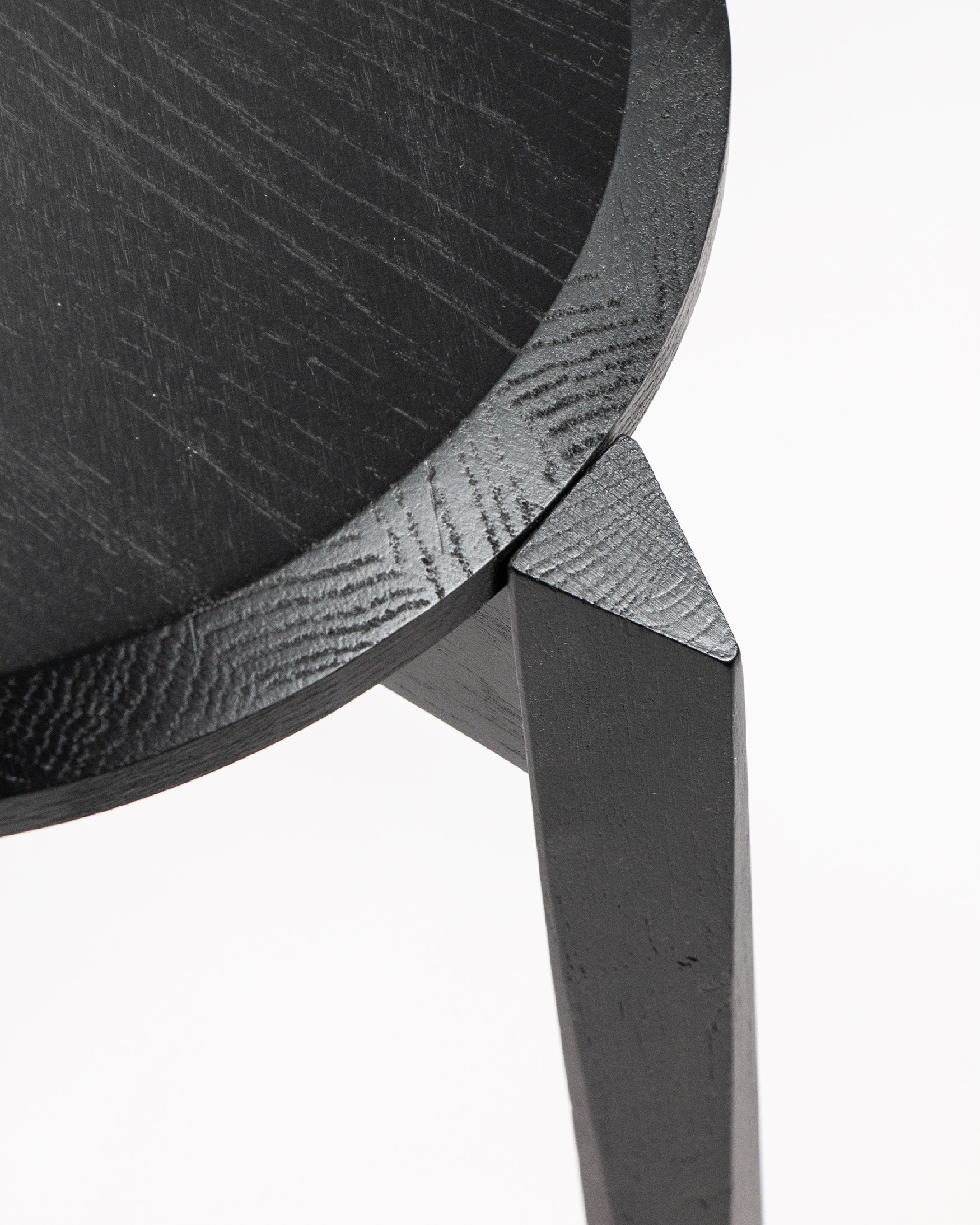 Olea stool in black oak