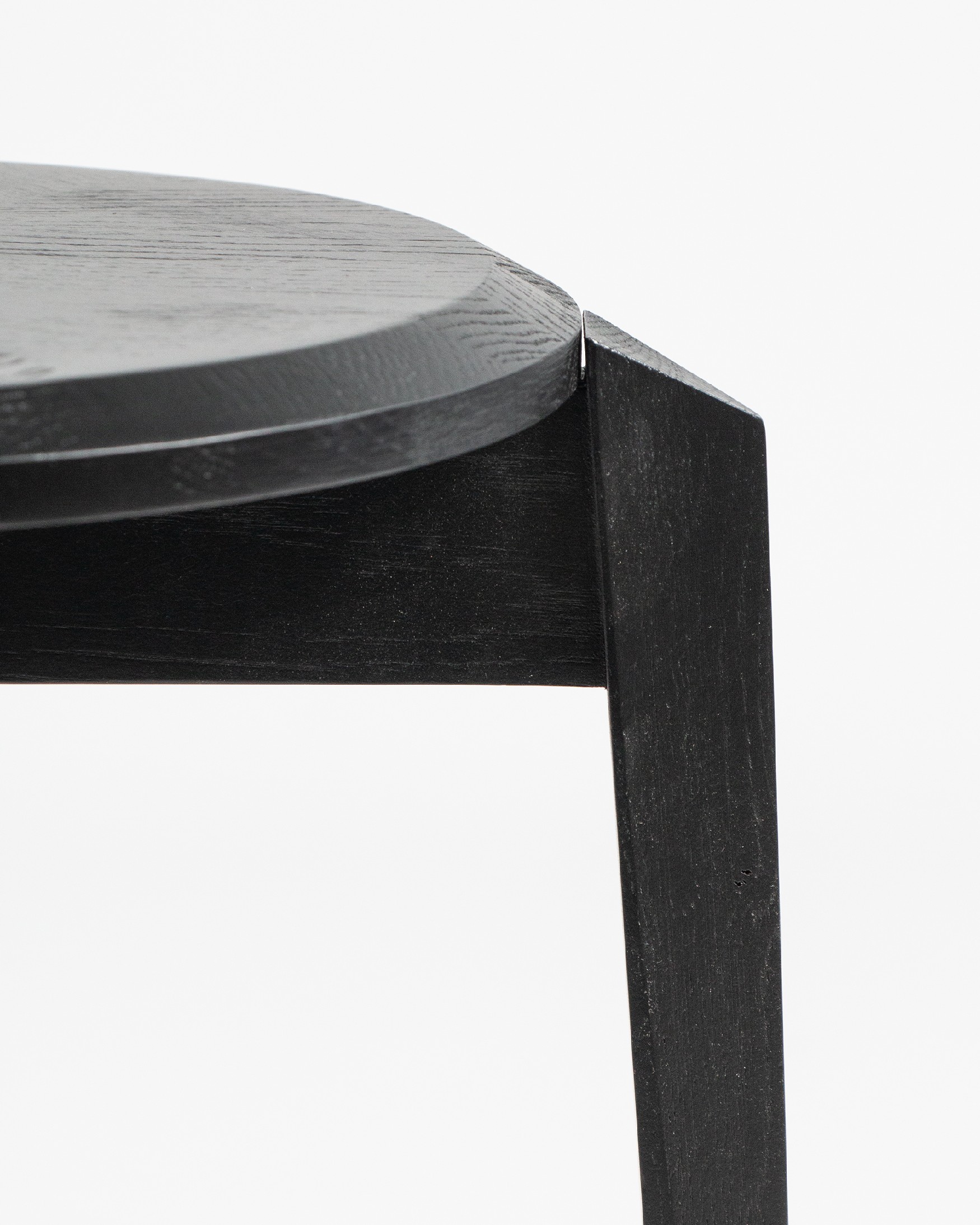 Olea stool in black oak